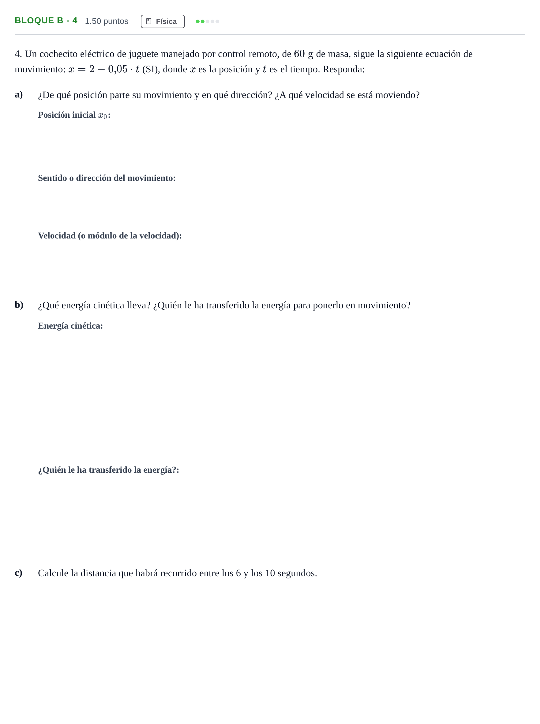 Enunciado: Bloque B - 4 · Ciencias Generales PAU Andalucía Extraordinaria Suplente 2024