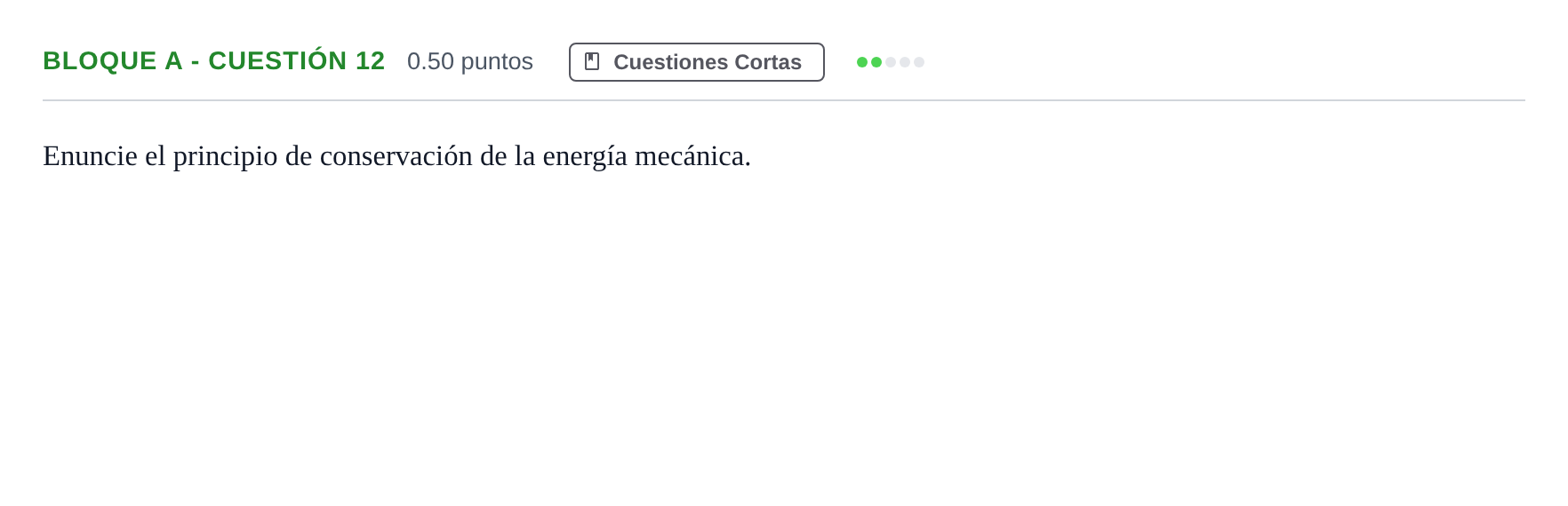 Enunciado: Bloque A - Cuestión 12 · Ciencias Generales PAU Andalucía Extraordinaria Titular 2024