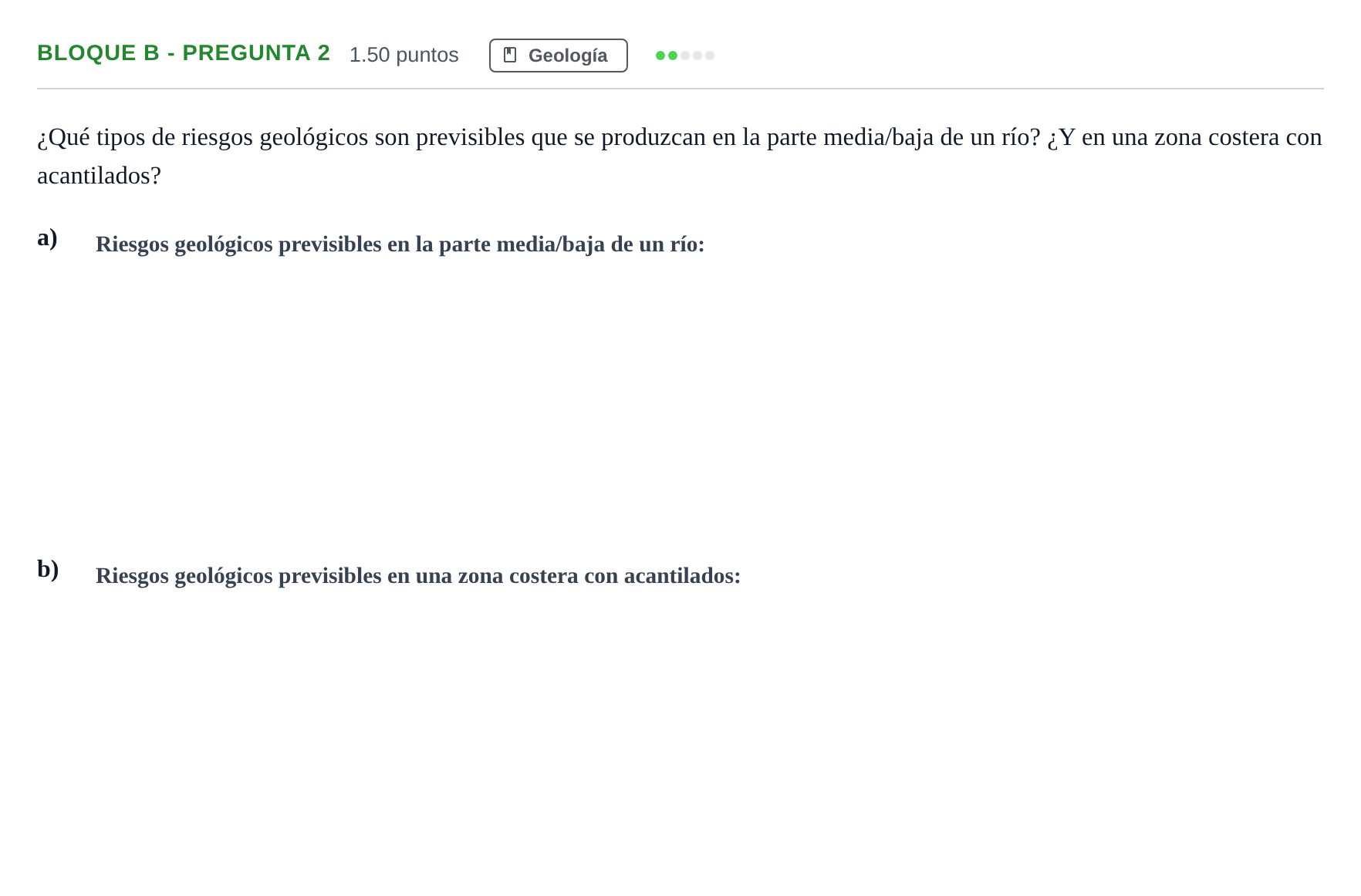 Enunciado: Bloque B - Pregunta 2 · Ciencias Generales PAU Andalucía Extraordinaria Titular 2024