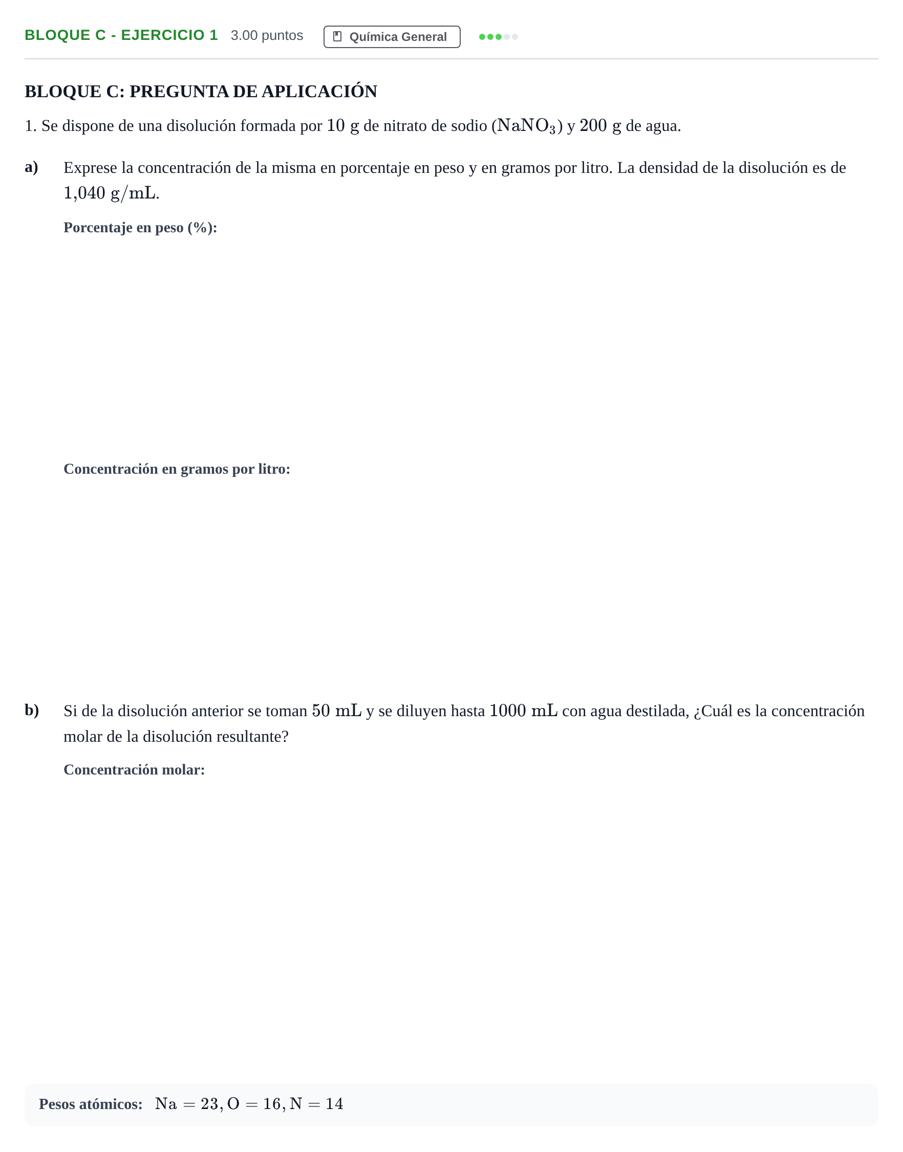Enunciado: Bloque C - Ejercicio 1 · Ciencias Generales PAU Andalucía Extraordinaria Titular 2024