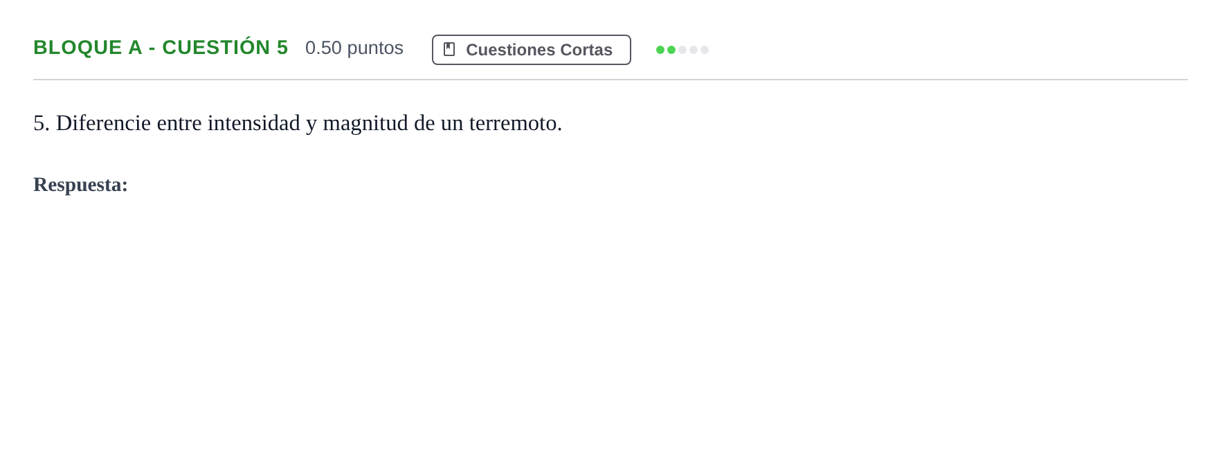 Enunciado: Bloque A - Cuestión 5 · Ciencias Generales PAU Andalucía Ordinaria Reserva 2024