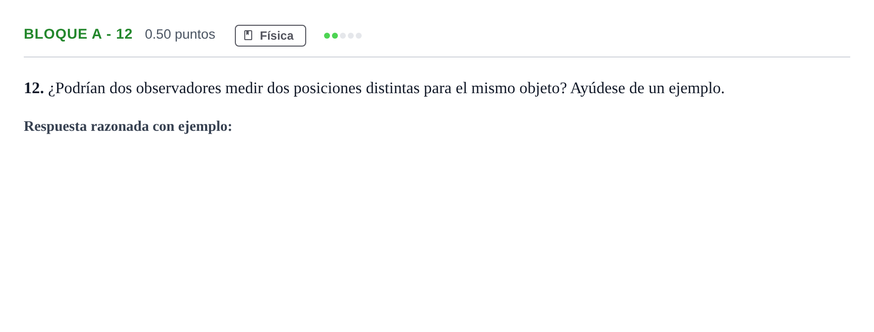 Enunciado: Bloque A - 12 · Ciencias Generales PAU Andalucía Ordinaria Suplente 2024