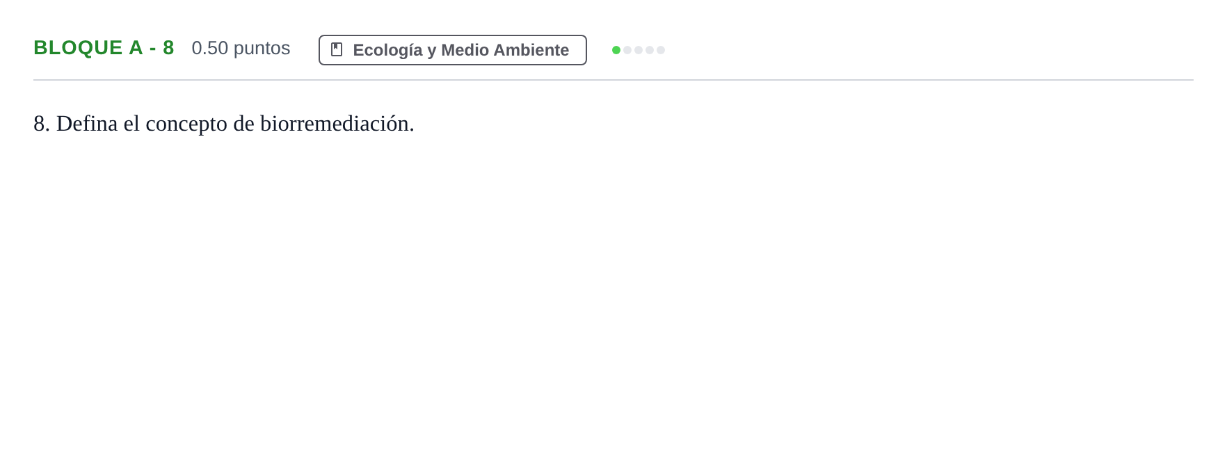 Enunciado: Bloque A - 8 · Ciencias Generales PAU Andalucía Ordinaria Suplente 2024