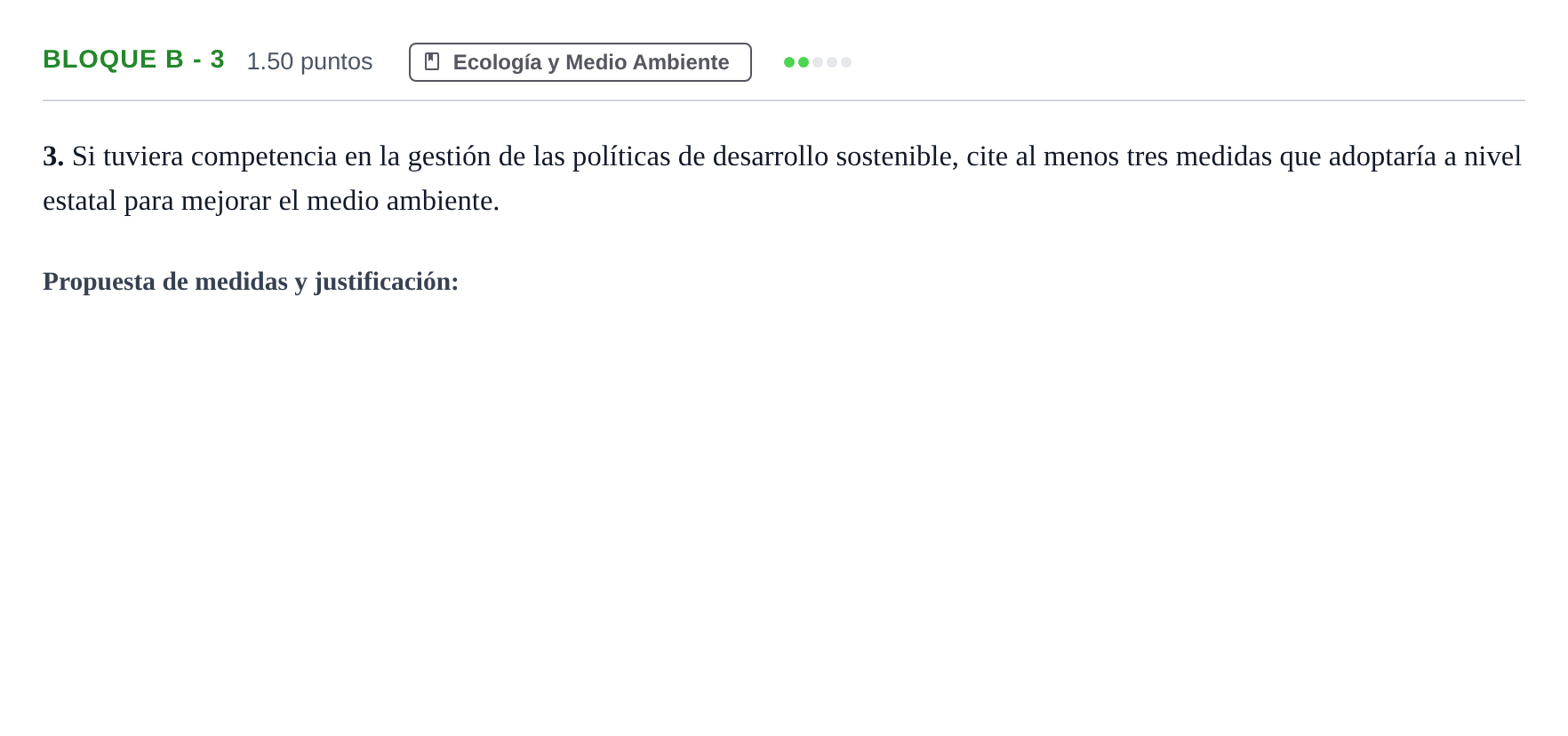 Enunciado: Bloque B - 3 · Ciencias Generales PAU Andalucía Ordinaria Suplente 2024