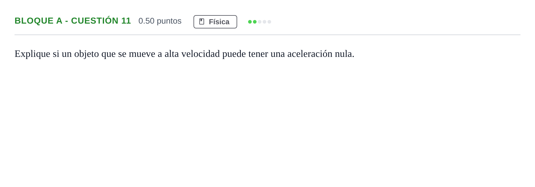 Enunciado: Bloque A - Cuestión 11 · Ciencias Generales PAU Andalucía Ordinaria Titular 2024