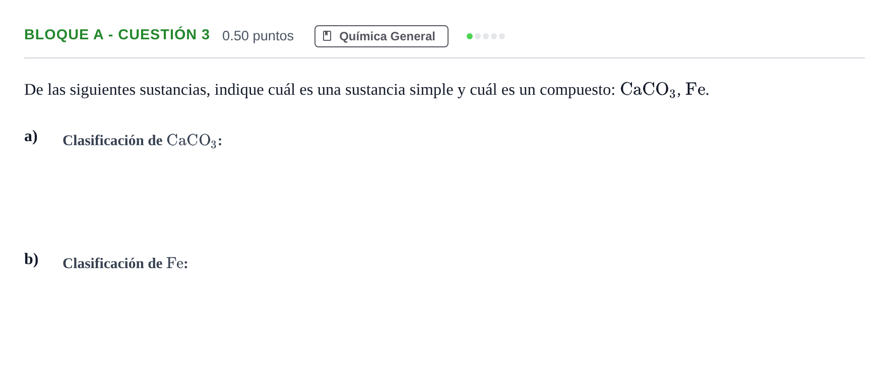 Enunciado: Bloque A - Cuestión 3 · Ciencias Generales PAU Andalucía Ordinaria Titular 2024