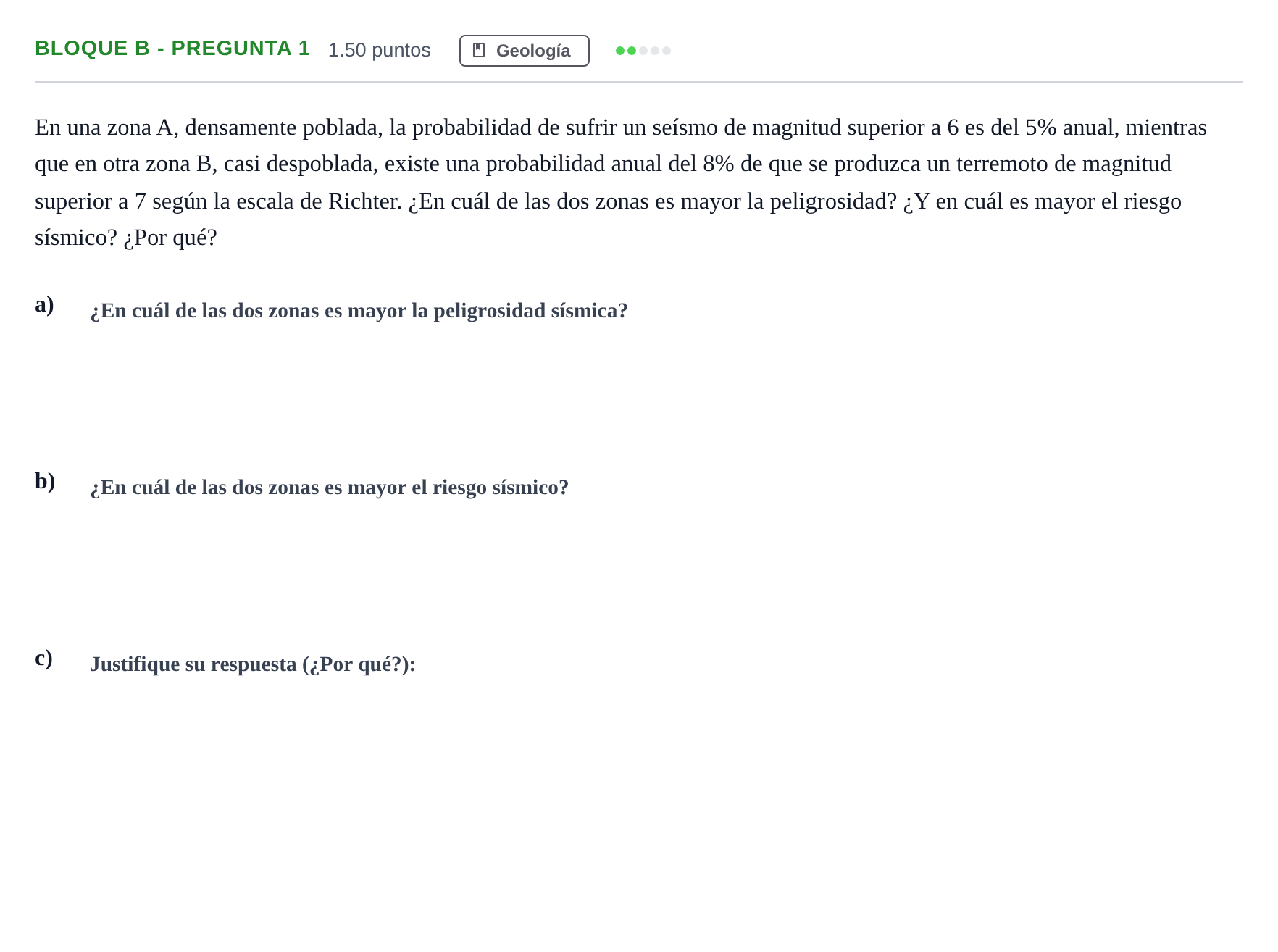 Enunciado: Bloque B - Pregunta 1 · Ciencias Generales PAU Andalucía Ordinaria Titular 2024