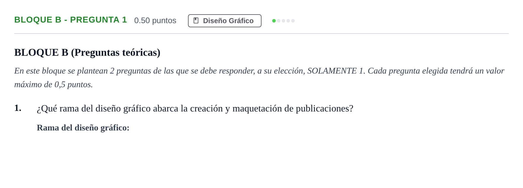 Enunciado: Bloque B - Pregunta 1 · Diseño PAU Andalucía Ordinaria Reserva 2024