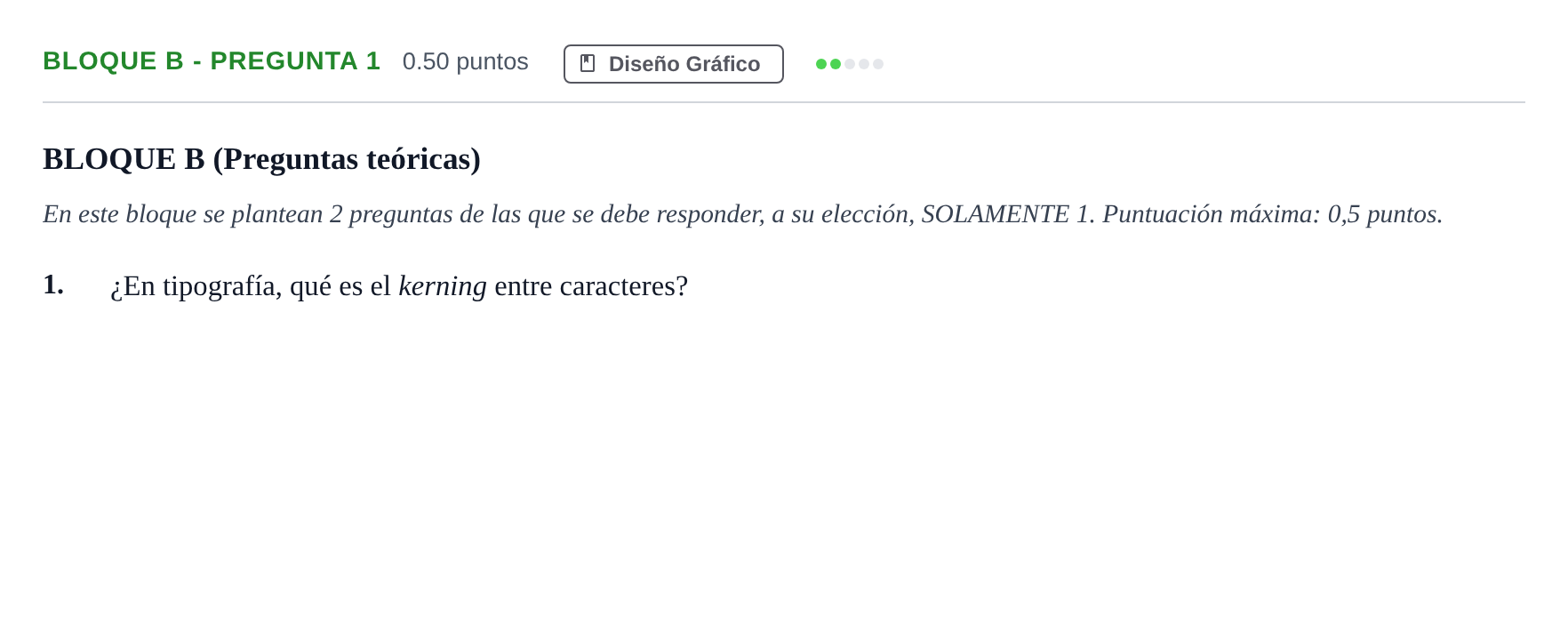 Enunciado: Bloque B - Pregunta 1 · Diseño PAU Andalucía Ordinaria Titular 2024