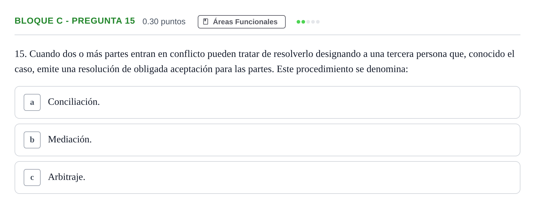 Enunciado: Bloque C - Pregunta 15 · Economía de la Empresa PAU Andalucía Extraordinaria Reserva 2024
