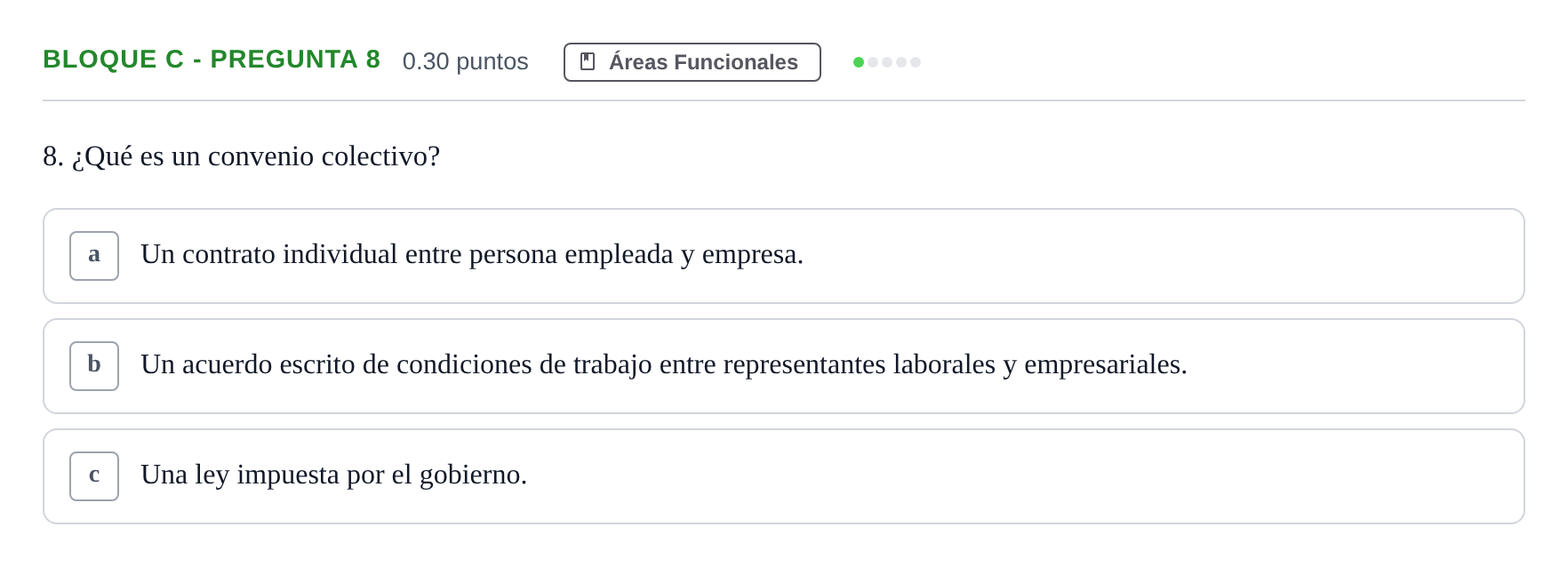Enunciado: Bloque C - Pregunta 8 · Economía de la Empresa PAU Andalucía Extraordinaria Reserva 2024