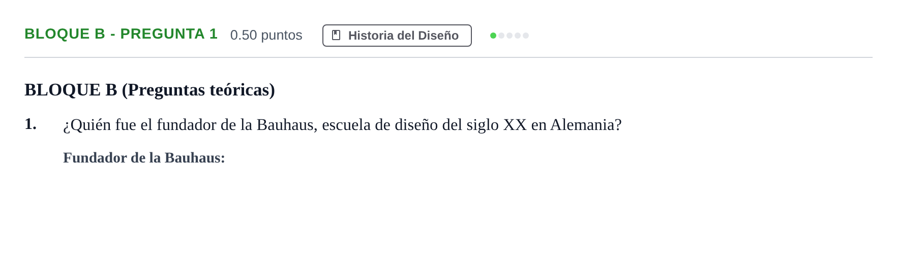Enunciado: Bloque B - Pregunta 1 · Diseño PAU Andalucía Ordinaria Suplente 2024