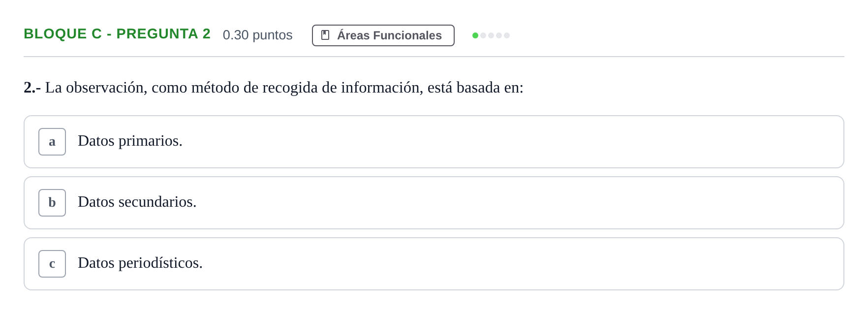 Enunciado: Bloque C - Pregunta 2 · Economía de la Empresa PAU Andalucía Extraordinaria Suplente 2024