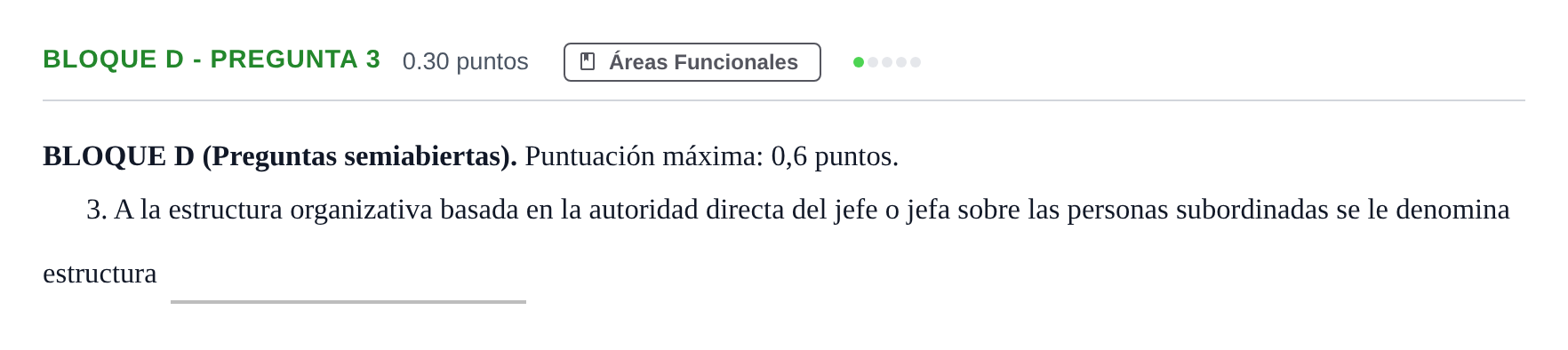 Enunciado: Bloque D - Pregunta 3 · Economía de la Empresa PAU Andalucía Extraordinaria Suplente 2024