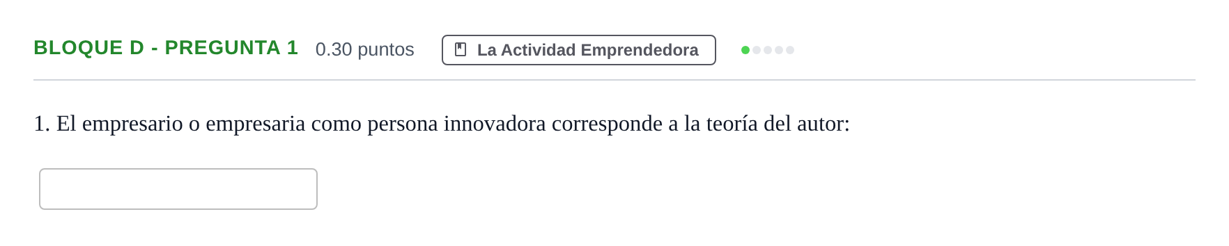 Enunciado: Bloque D - Pregunta 1 · Economía de la Empresa PAU Andalucía Extraordinaria Titular 2024
