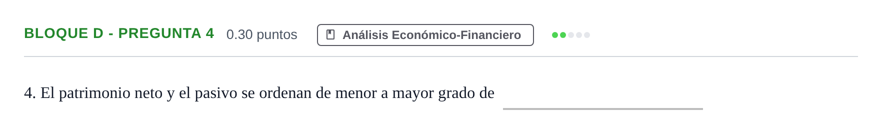 Enunciado: Bloque D - Pregunta 4 · Economía de la Empresa PAU Andalucía Extraordinaria Titular 2024