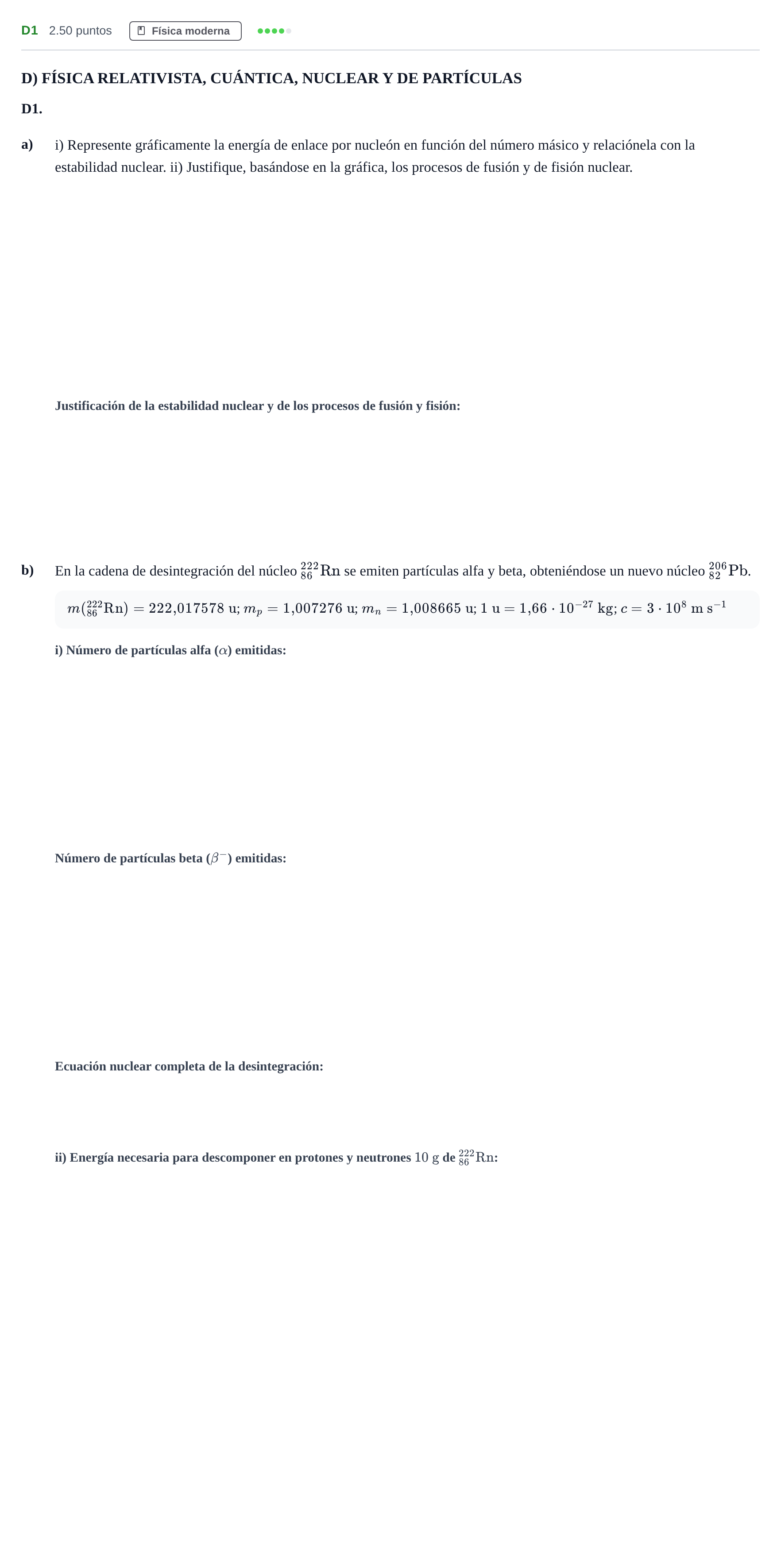 Enunciado: Ejercicio D1 · Física PAU Andalucía Extraordinaria Reserva 2024