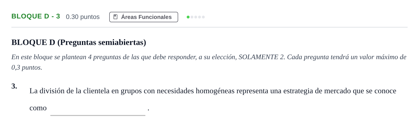 Enunciado: Bloque D - 3 · Economía de la Empresa PAU Andalucía Ordinaria Reserva 2024