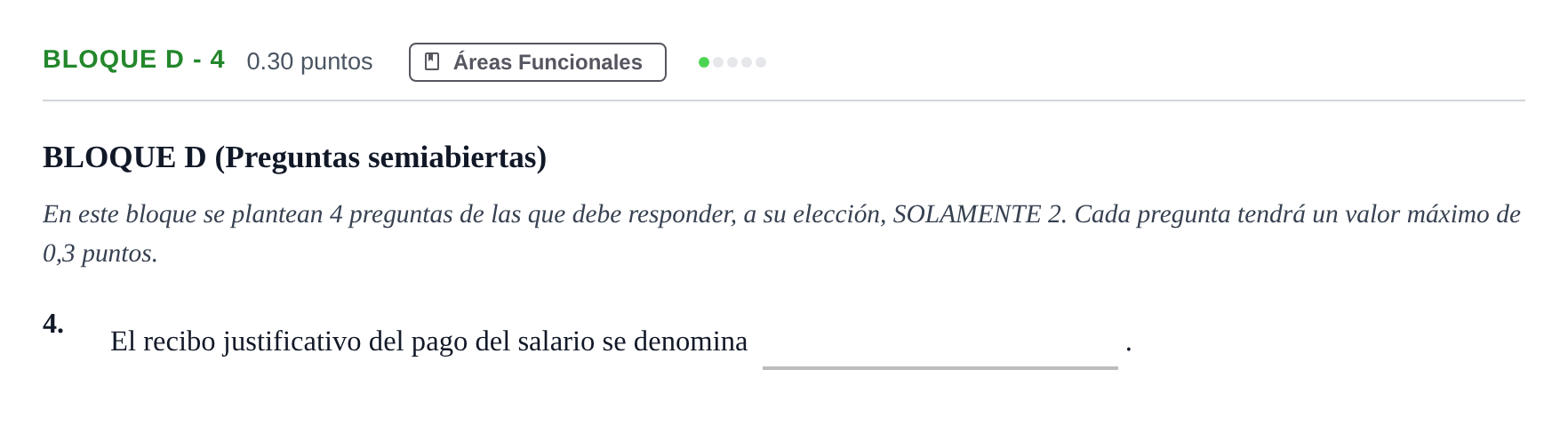 Enunciado: Bloque D - 4 · Economía de la Empresa PAU Andalucía Ordinaria Reserva 2024