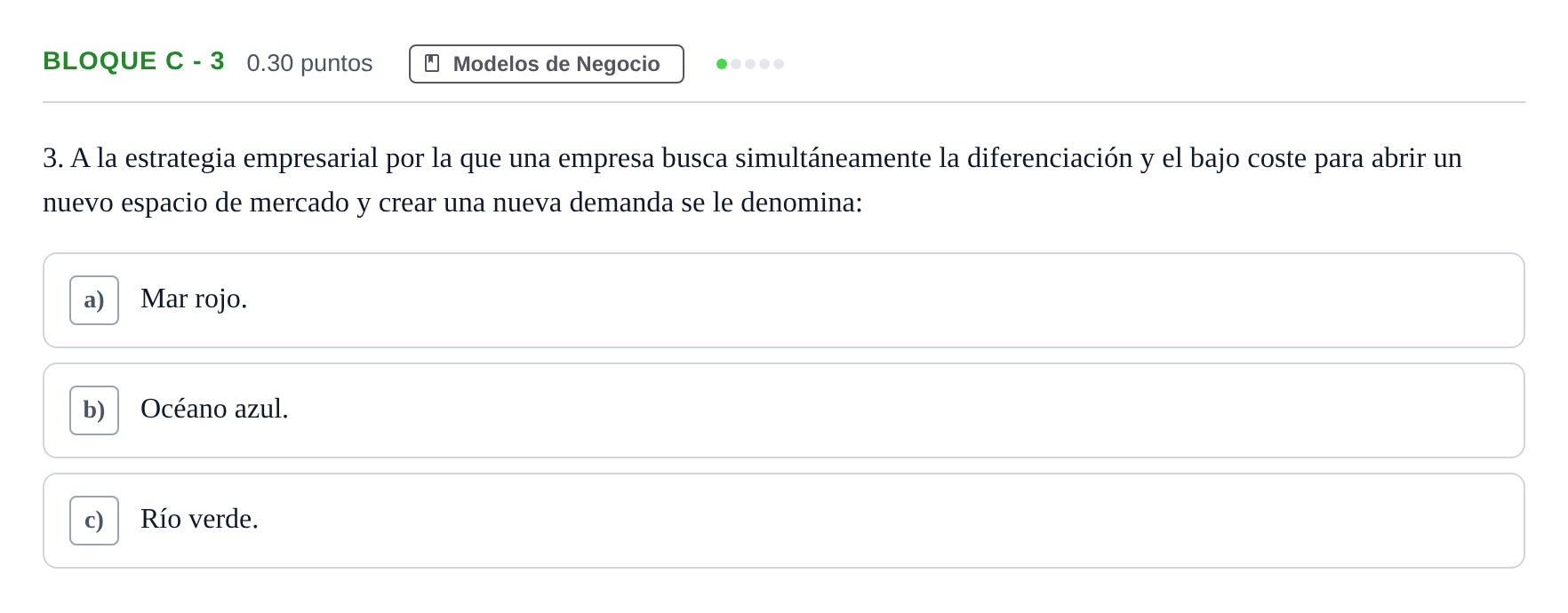 Enunciado: Bloque C - 3 · Economía de la Empresa PAU Andalucía Ordinaria Suplente 2024
