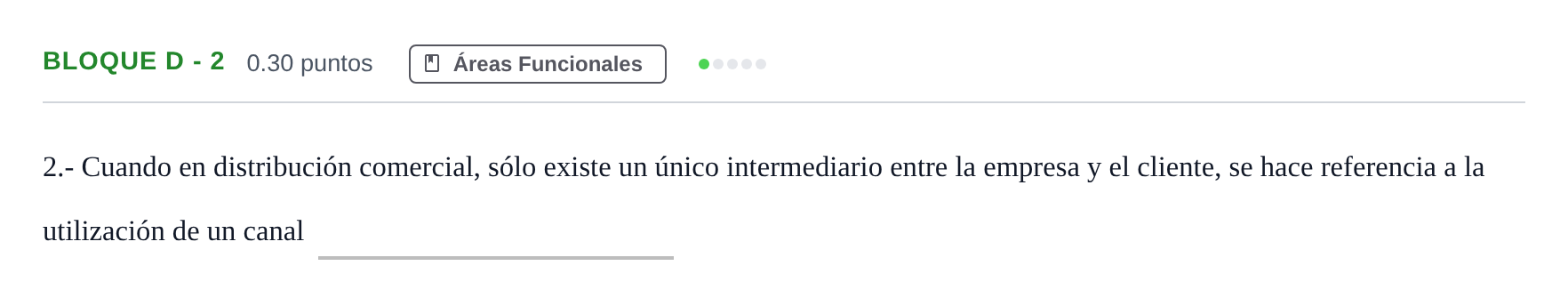Enunciado: Bloque D - 2 · Economía de la Empresa PAU Andalucía Ordinaria Suplente 2024