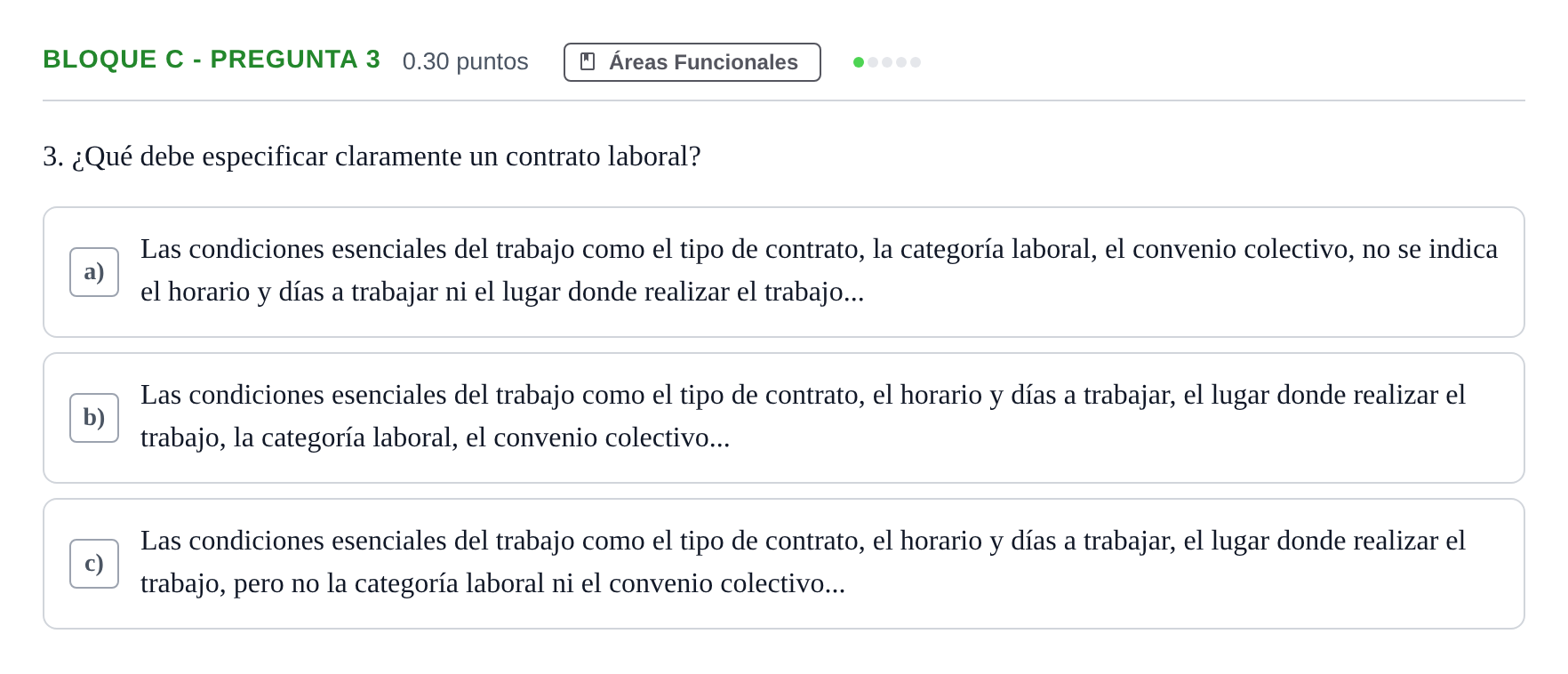 Enunciado: Bloque C - Pregunta 3 · Economía de la Empresa PAU Andalucía Ordinaria Titular 2024