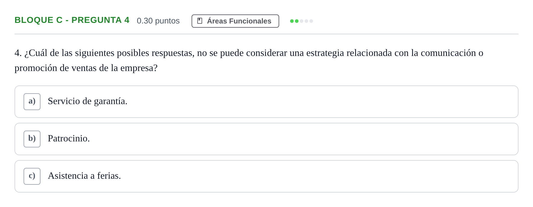 Enunciado: Bloque C - Pregunta 4 · Economía de la Empresa PAU Andalucía Ordinaria Titular 2024