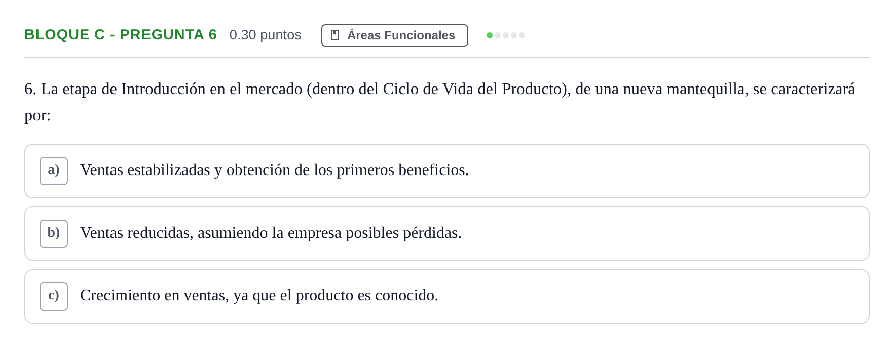 Enunciado: Bloque C - Pregunta 6 · Economía de la Empresa PAU Andalucía Ordinaria Titular 2024