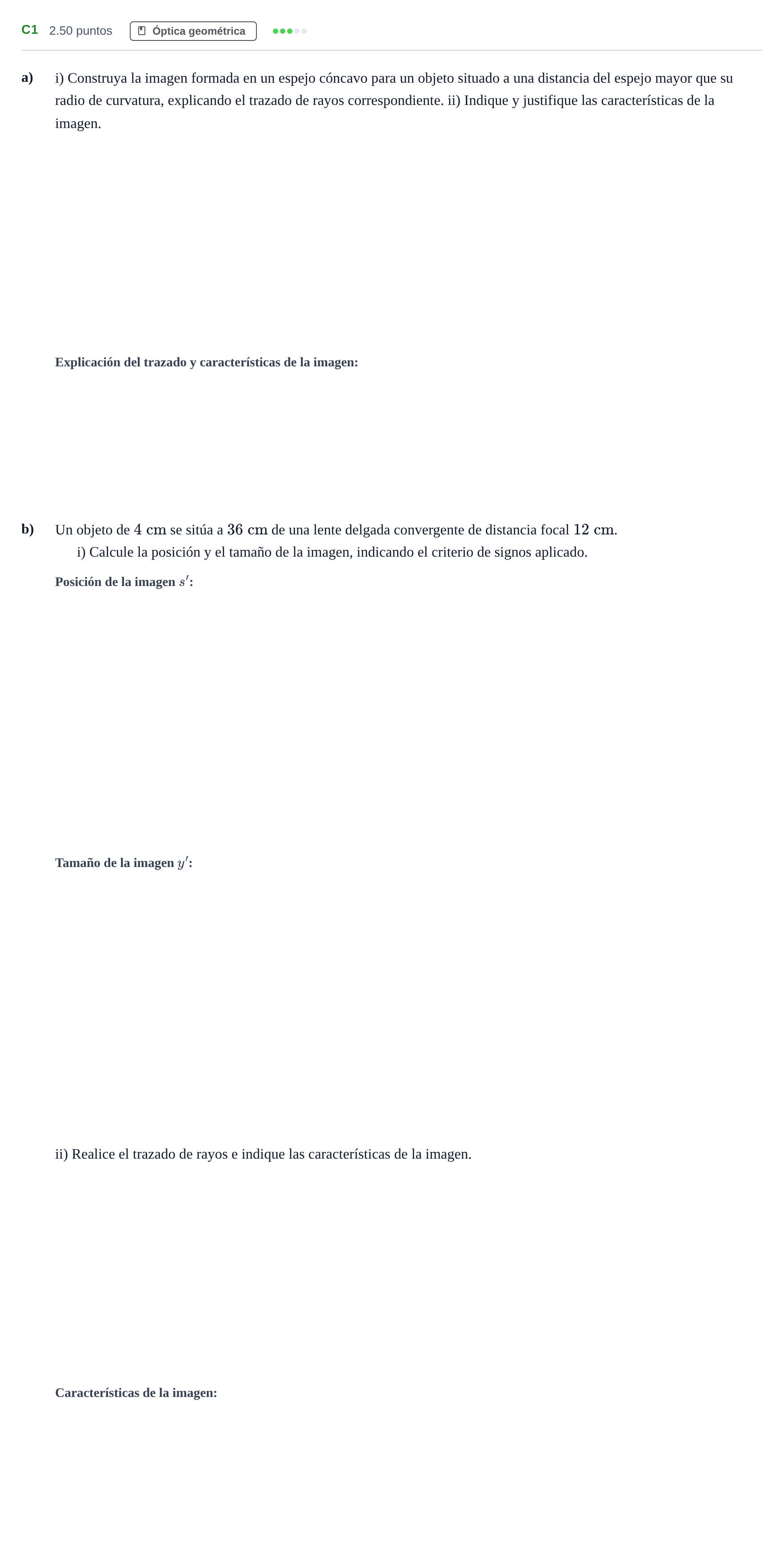 Enunciado: Ejercicio C1 · Física PAU Andalucía Extraordinaria Titular 2024