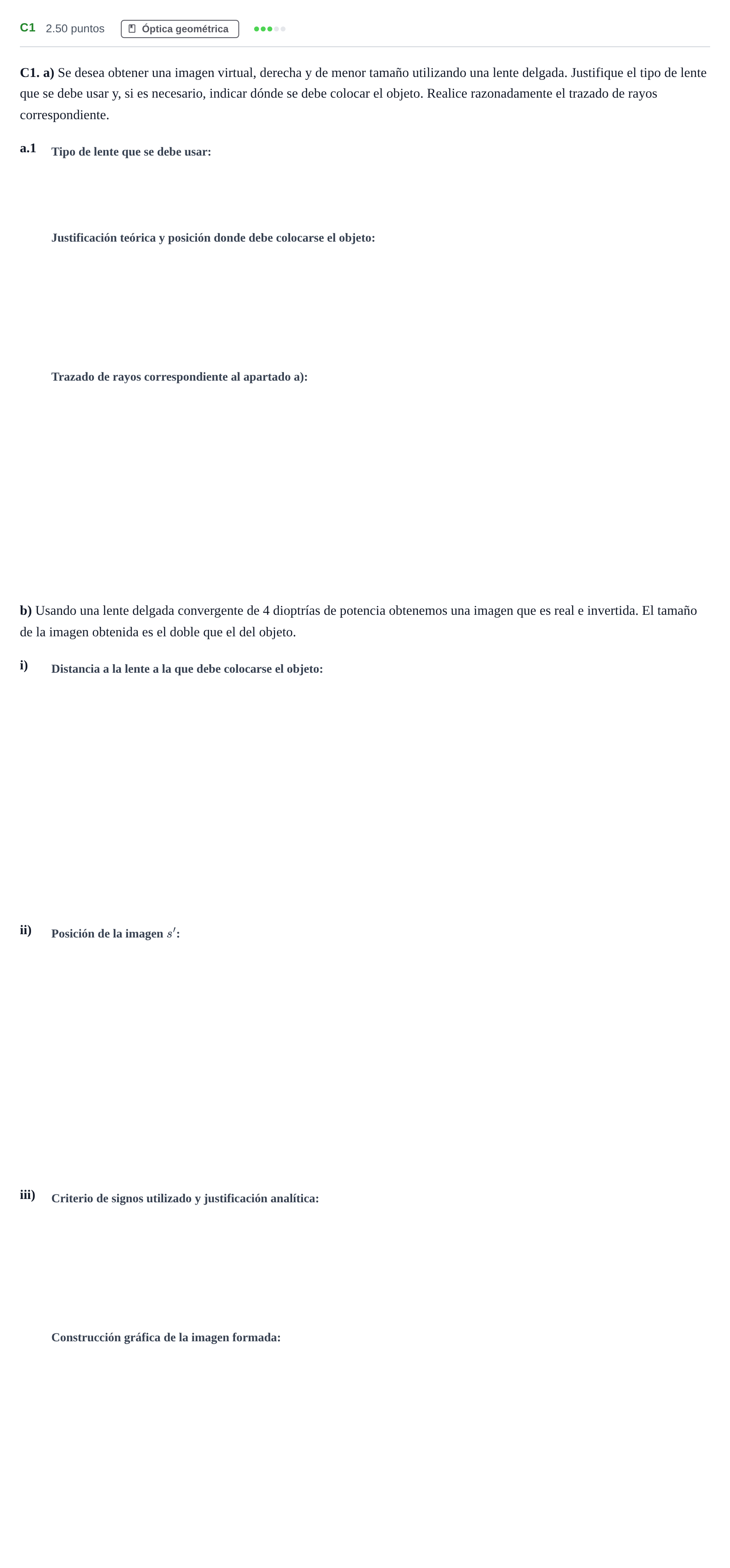Enunciado: Ejercicio C1 · Física PAU Andalucía Extraordinaria Suplente 2024