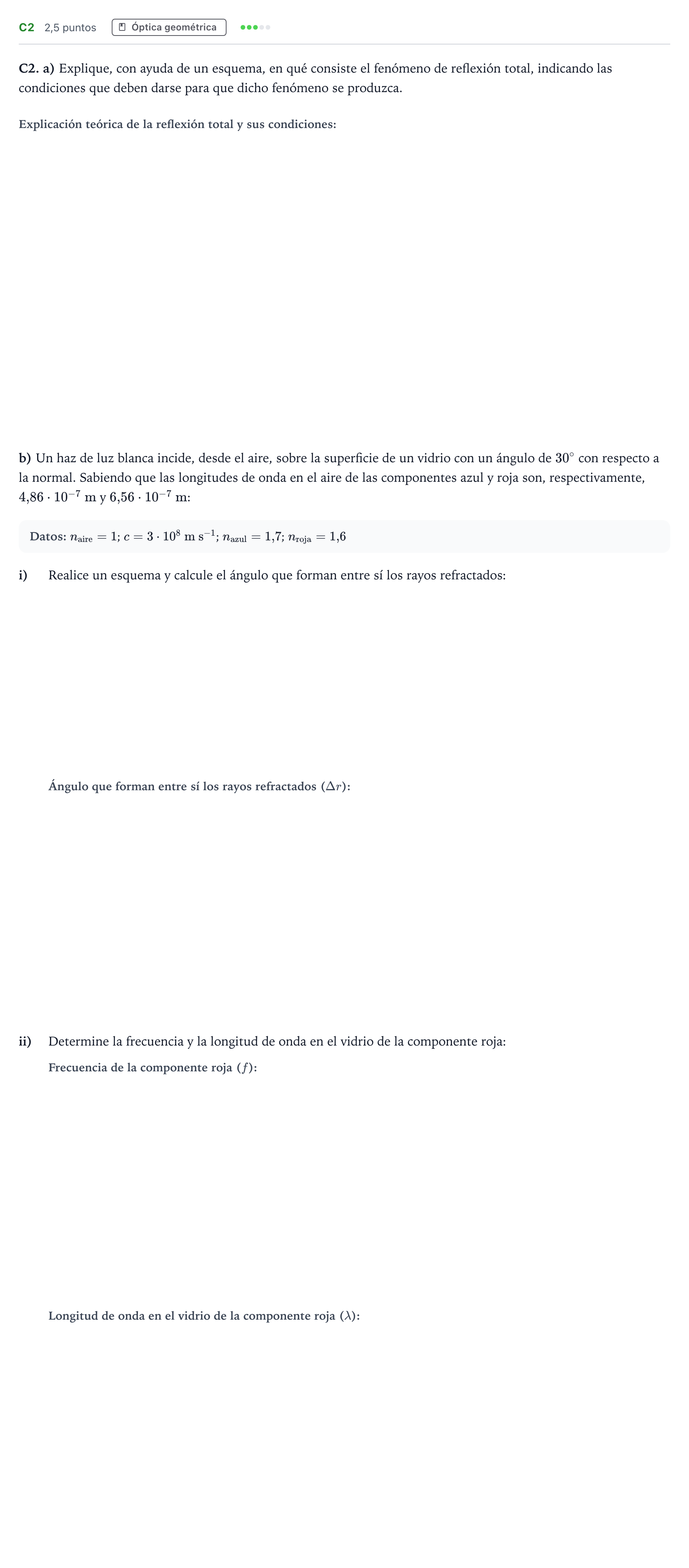 Enunciado: Ejercicio C2 · Física PAU Andalucía Extraordinaria Suplente 2024
