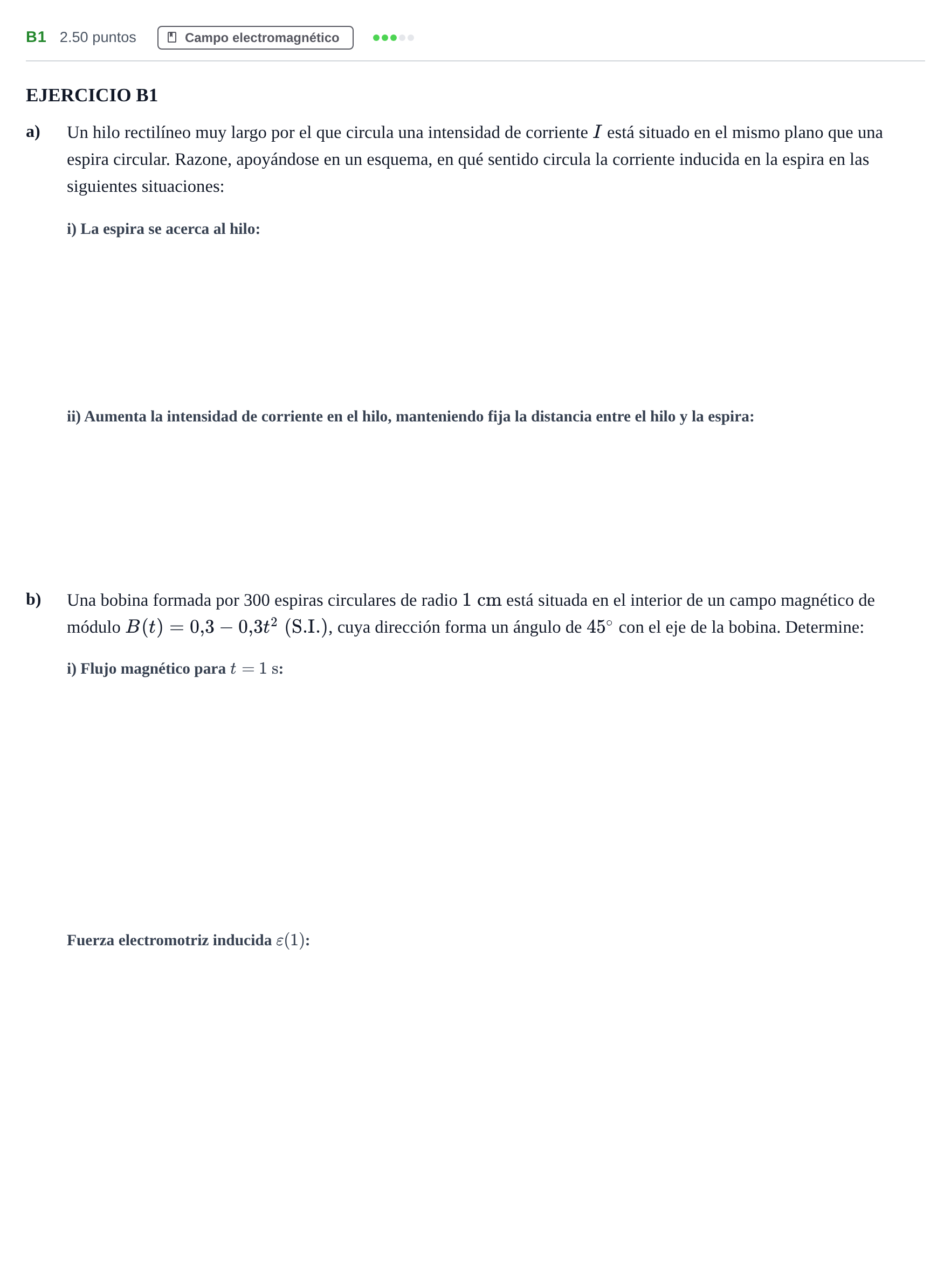 Enunciado: Ejercicio B1 · Física PAU Andalucía Ordinaria Reserva 2024