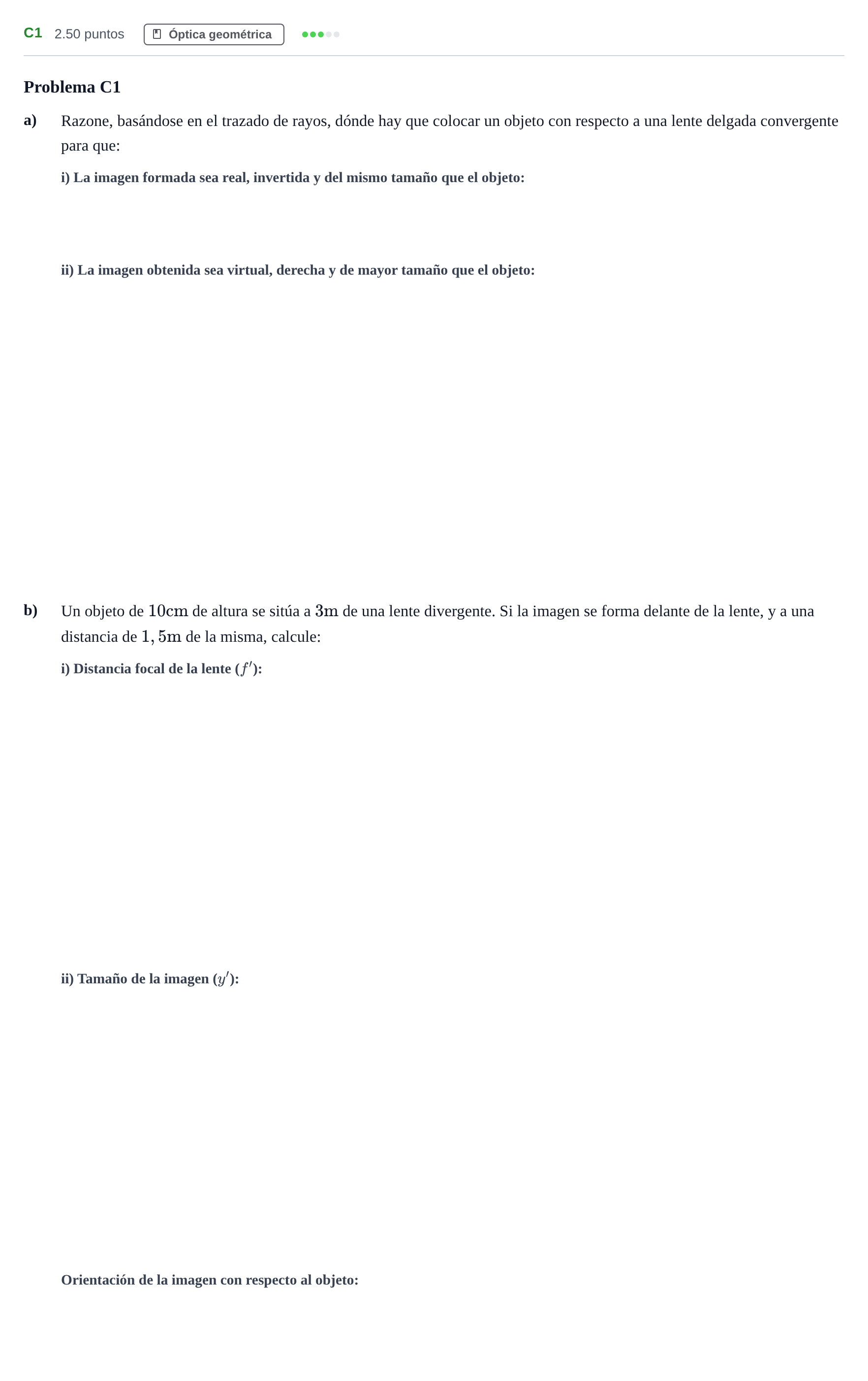 Enunciado: Ejercicio C1 · Física PAU Andalucía Ordinaria Reserva 2024