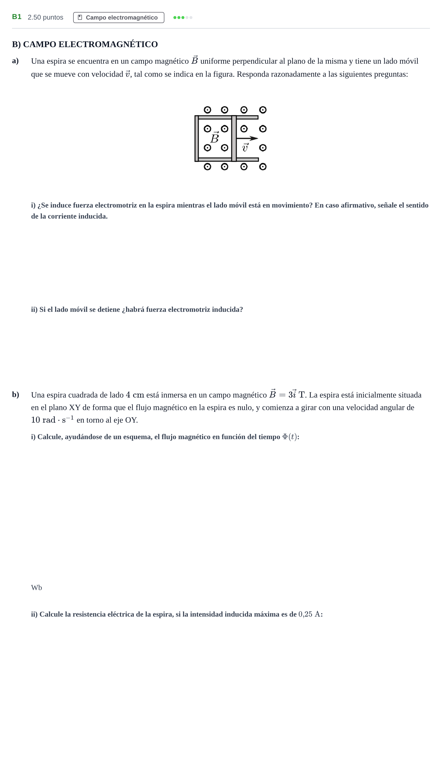 Enunciado: Ejercicio B1 · Física PAU Andalucía Ordinaria Suplente 2024