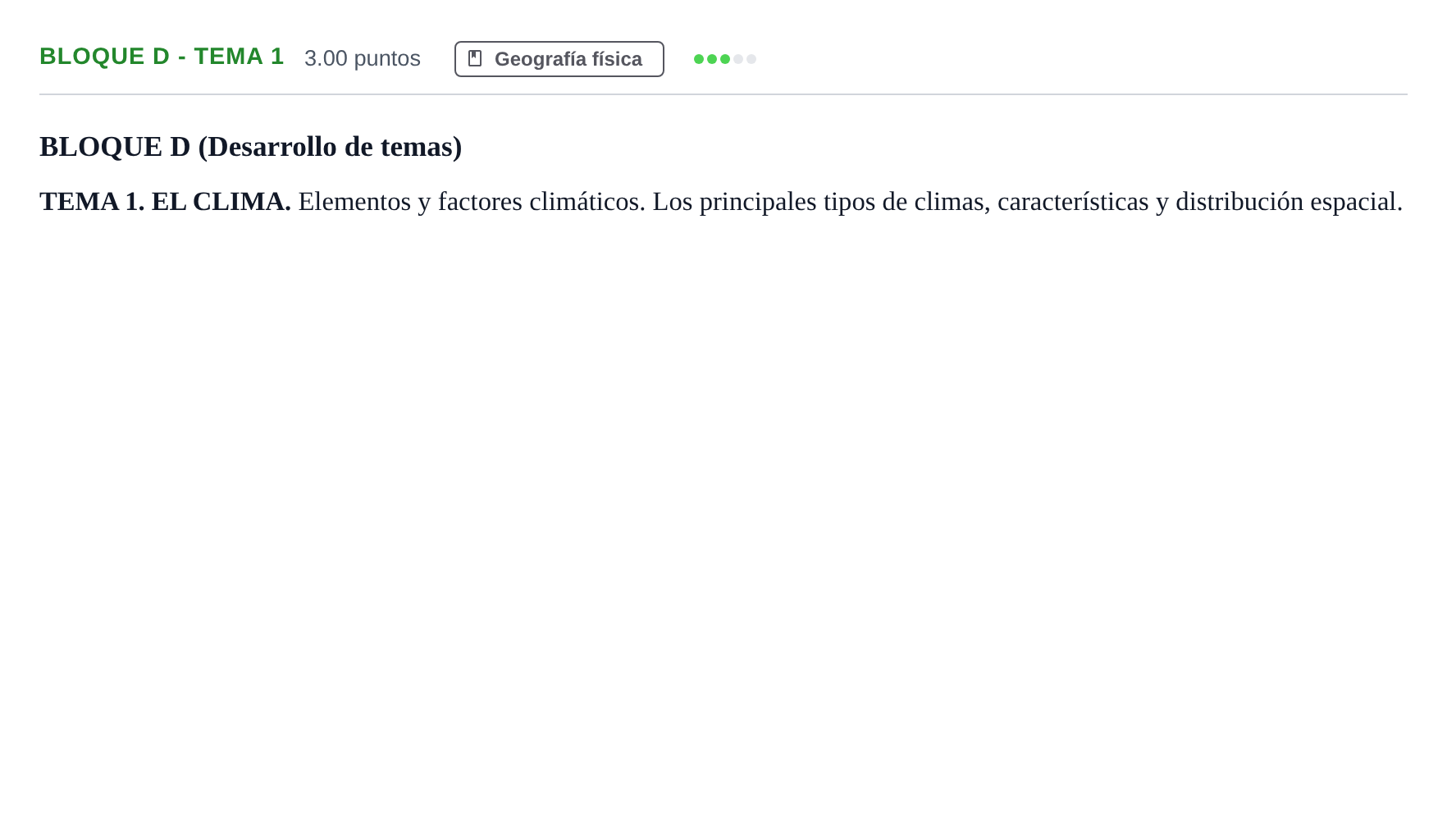 Enunciado: Bloque D - Tema 1 · Geografía PAU Andalucía Ordinaria Titular 2024