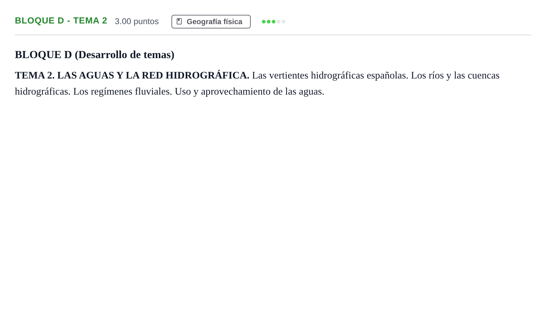 Enunciado: Bloque D - Tema 2 · Geografía PAU Andalucía Ordinaria Titular 2024
