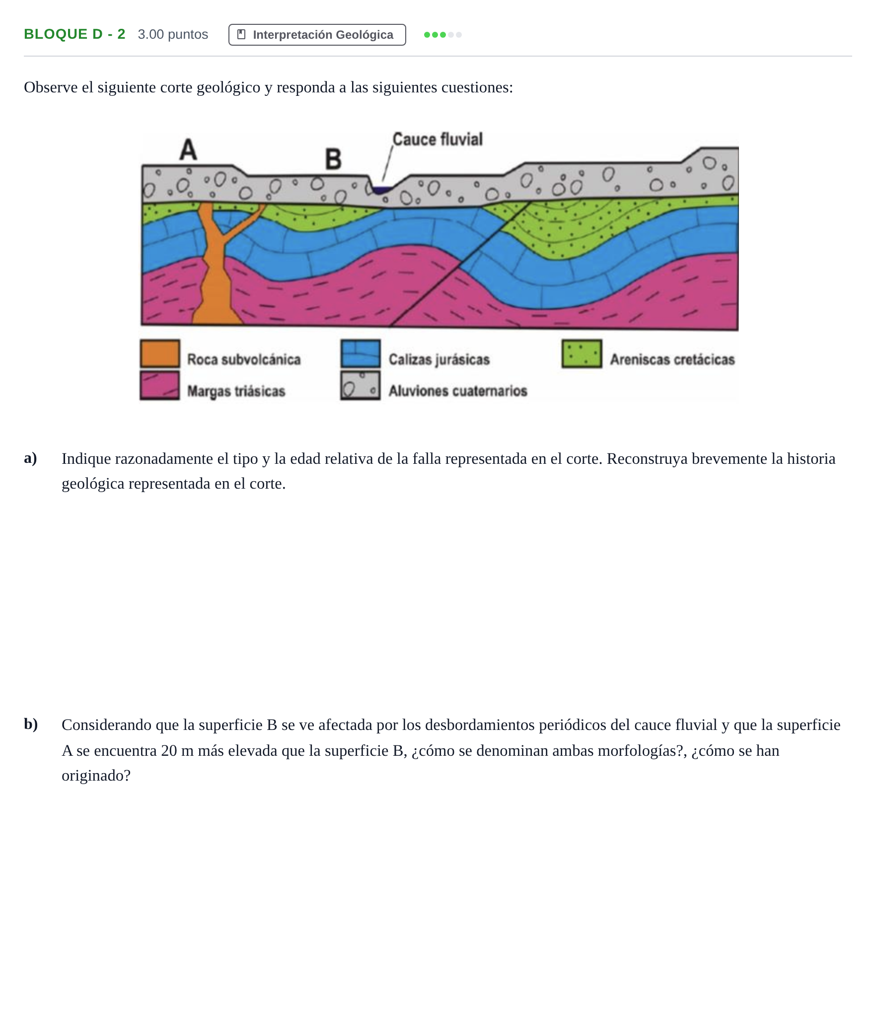 Enunciado: Bloque D - 2 · Geología PAU Andalucía Ordinaria Reserva 2024