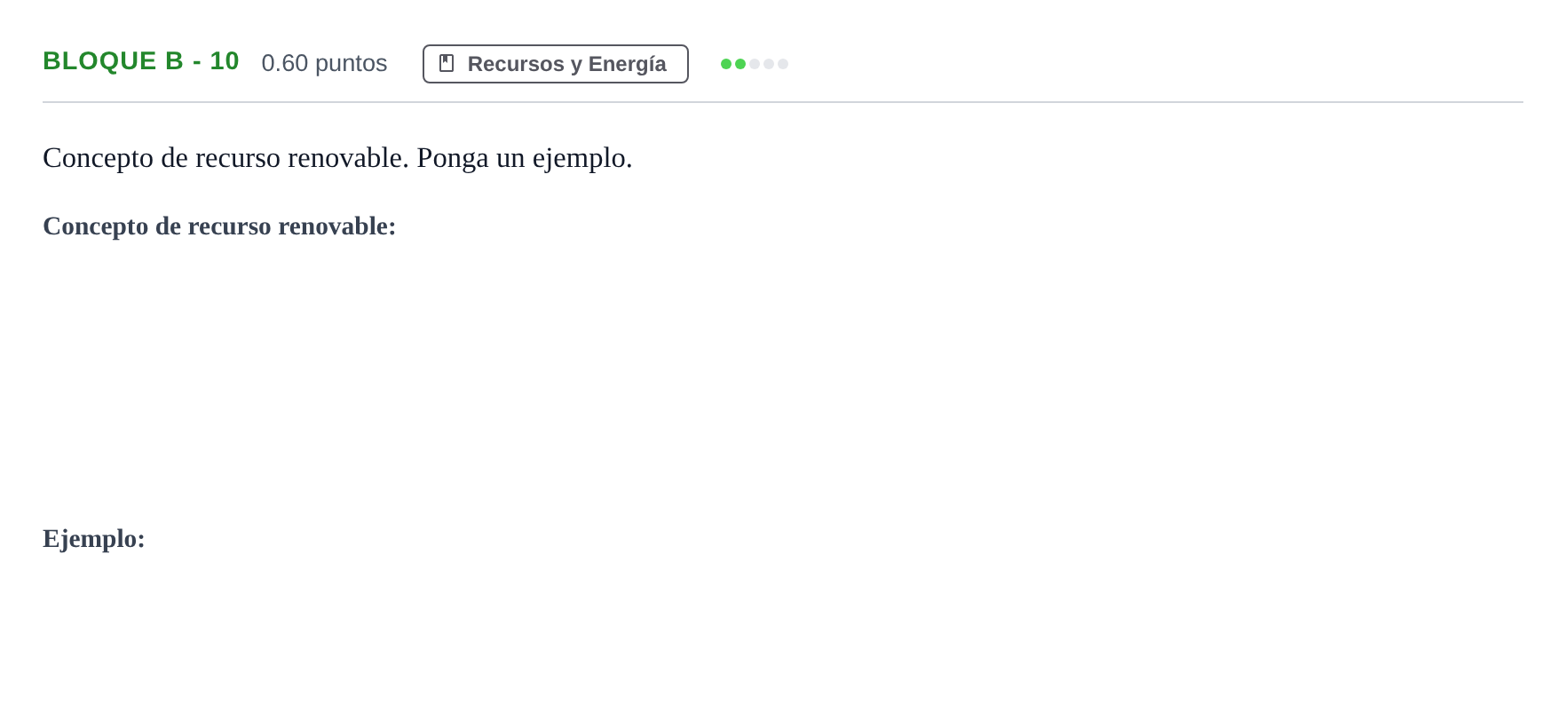 Enunciado: Bloque B - 10 · Geología PAU Andalucía Ordinaria Suplente 2024