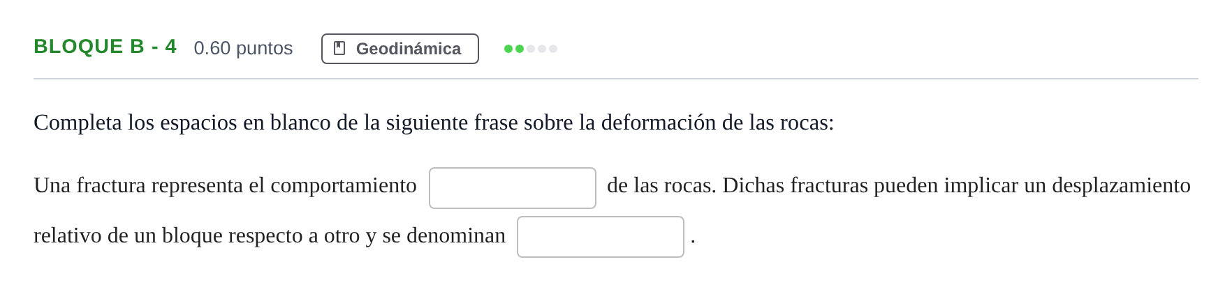 Enunciado: Bloque B - 4 · Geología PAU Andalucía Ordinaria Suplente 2024