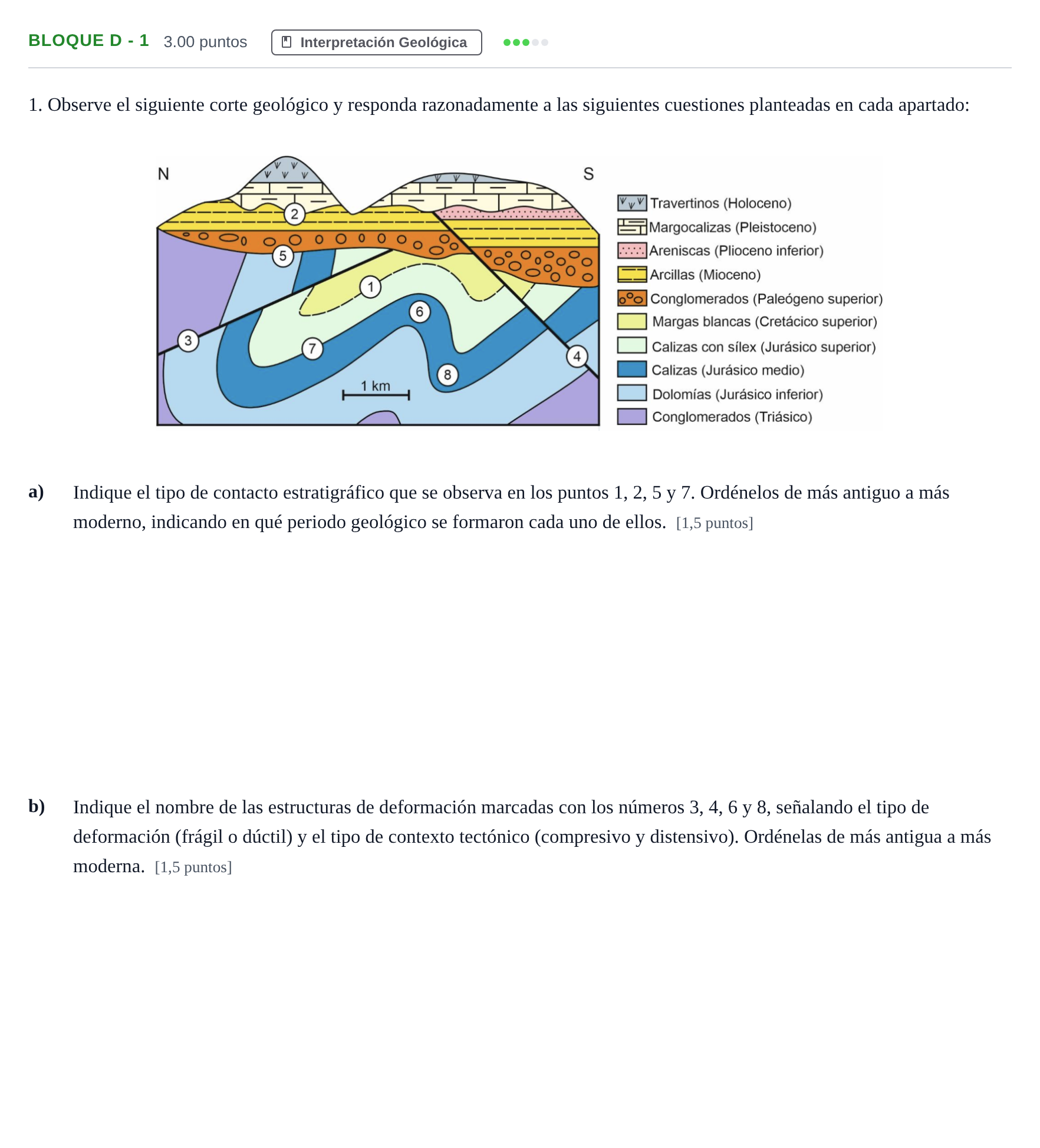 Enunciado: Bloque D - 1 · Geología PAU Andalucía Ordinaria Suplente 2024
