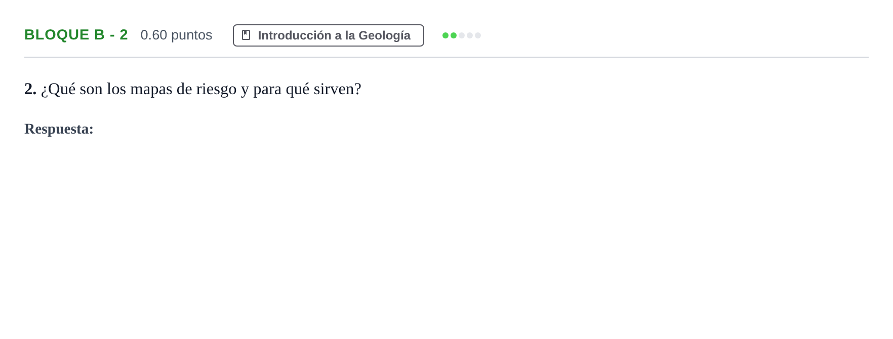 Enunciado: Bloque B - 2 · Geología PAU Andalucía Ordinaria Titular 2024