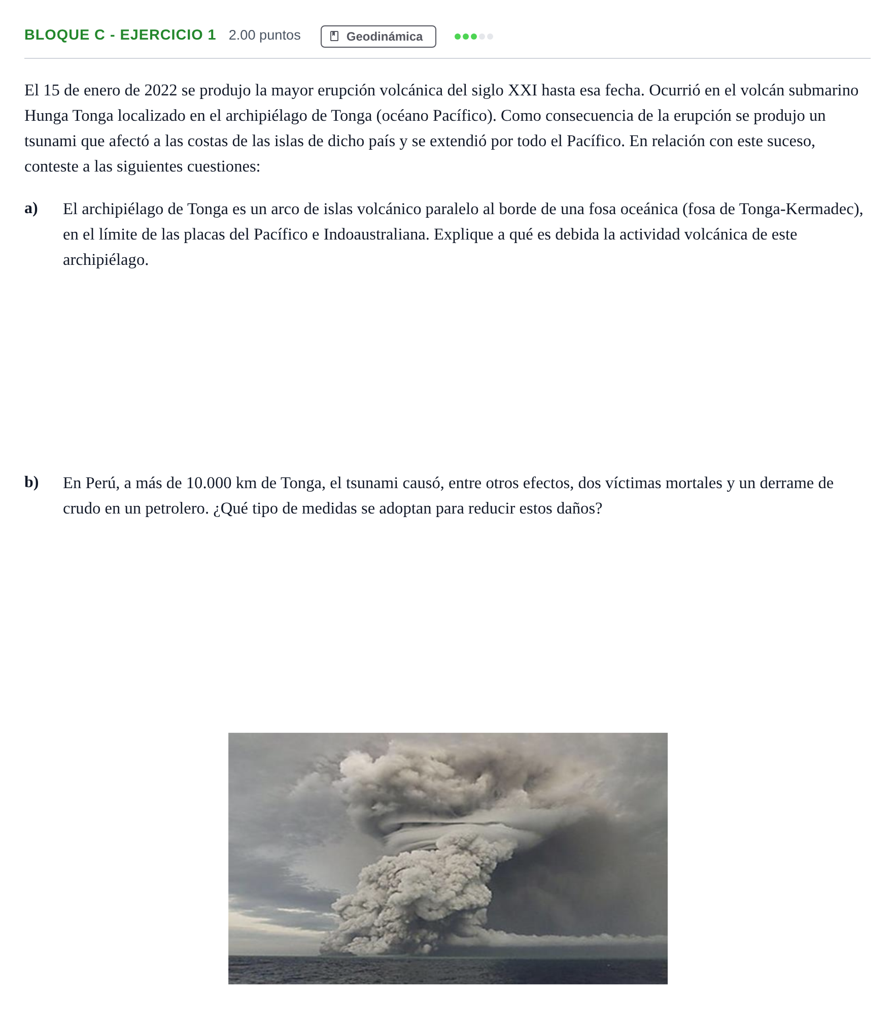 Enunciado: Bloque C - Ejercicio 1 · Geología PAU Andalucía Ordinaria Titular 2024