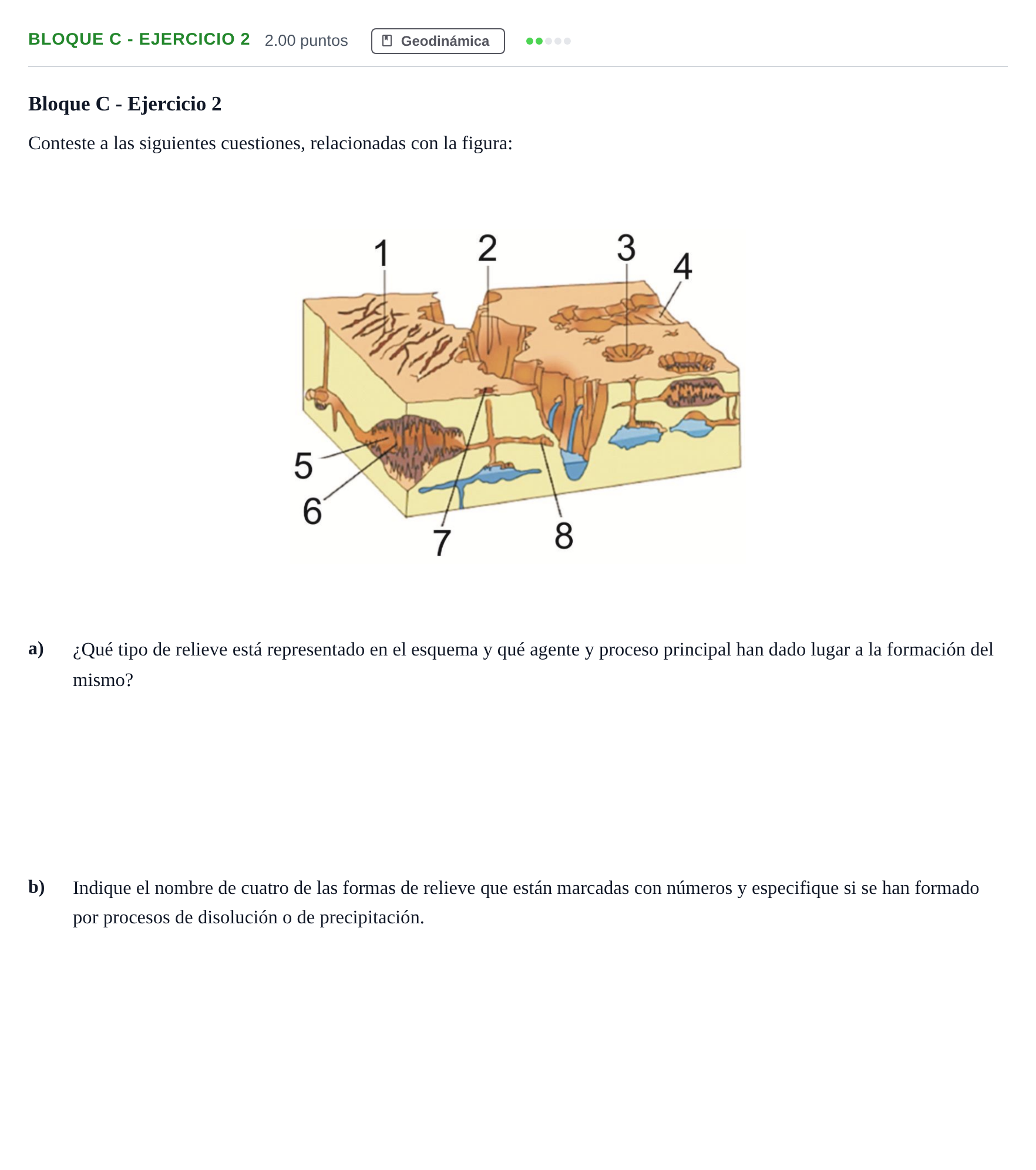 Enunciado: Bloque C - Ejercicio 2 · Geología PAU Andalucía Ordinaria Titular 2024
