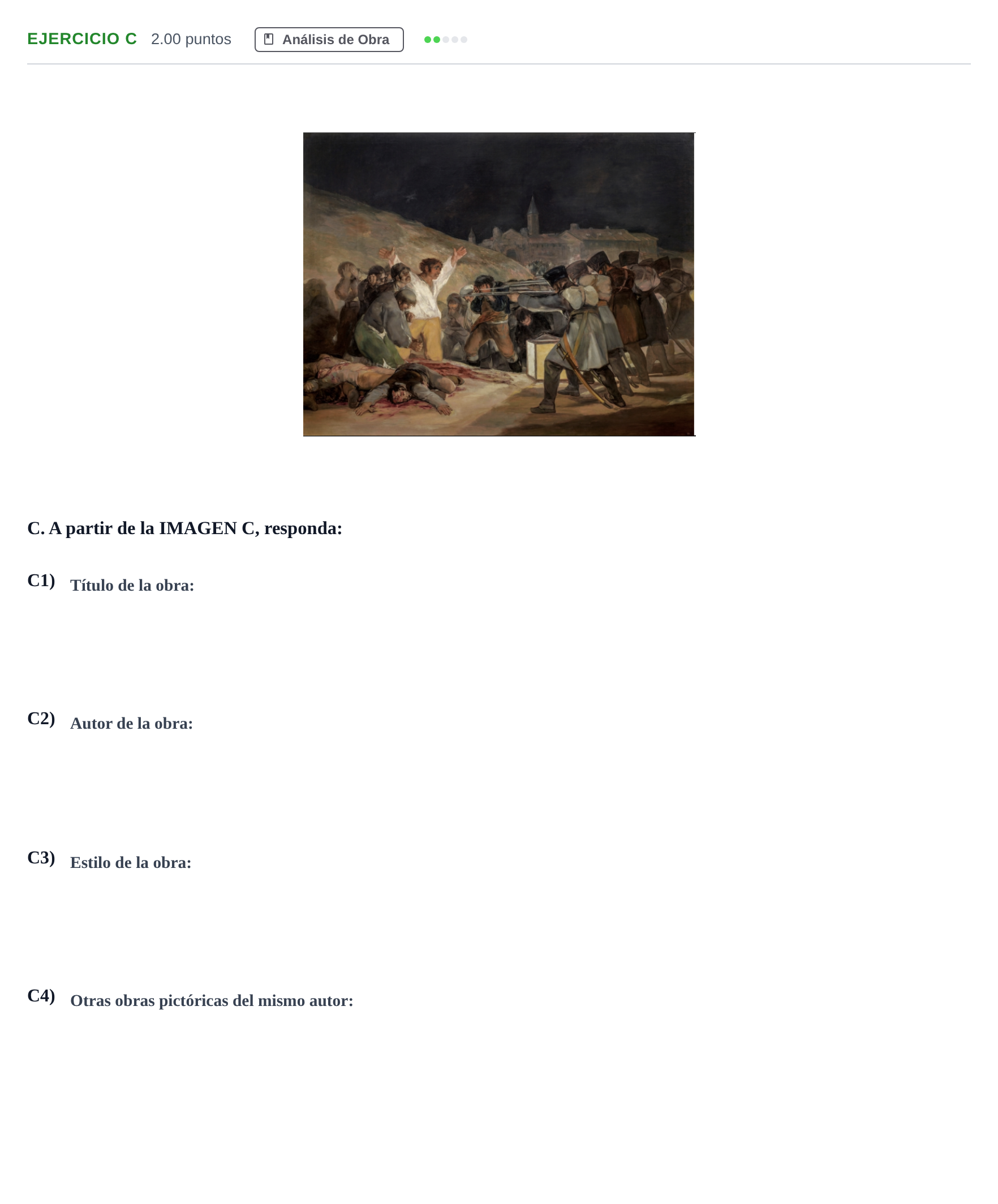 Enunciado: Ejercicio C · Historia del Arte PAU Andalucía Extraordinaria Suplente 2024