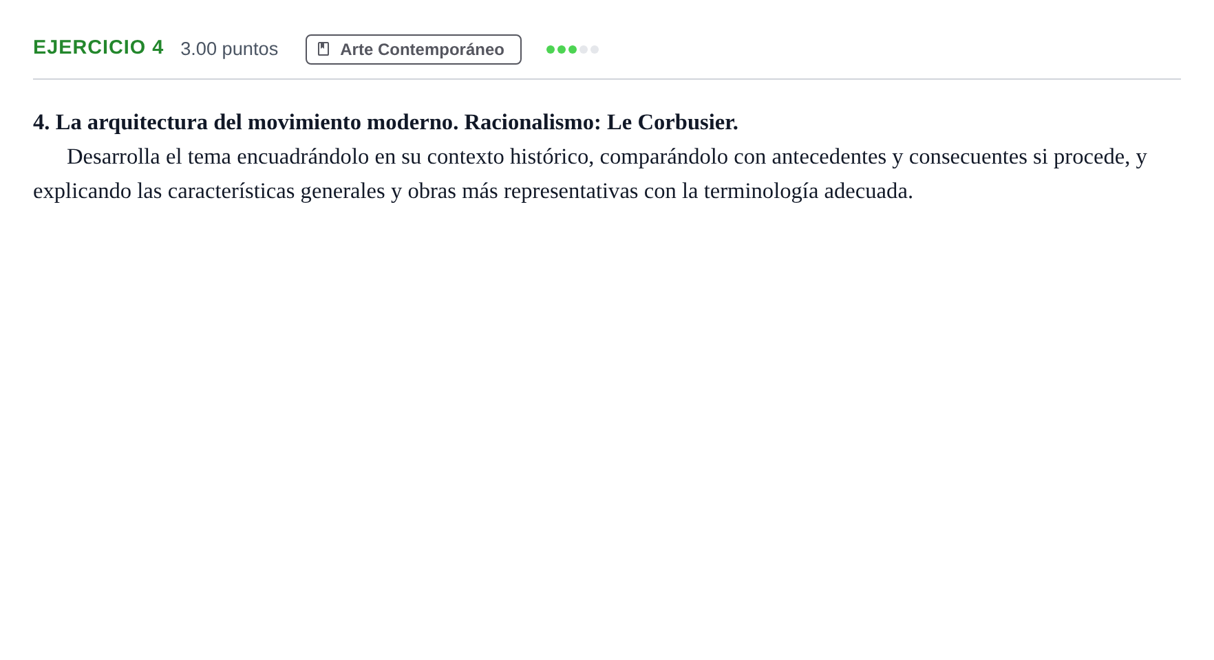 Enunciado: Problema 4 · Historia del Arte PAU Andalucía Extraordinaria Titular 2024