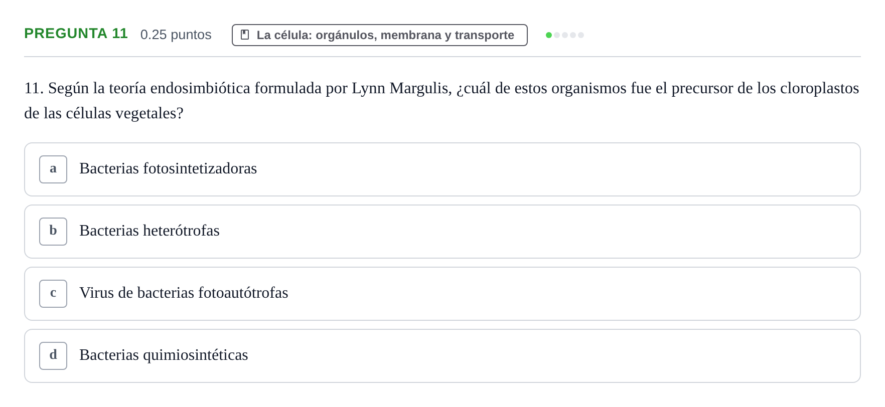 Enunciado: Pregunta 11 · Biología PAU Castilla-La Mancha Extraordinaria 2021