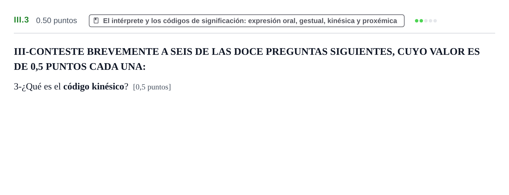Enunciado: Ejercicio III.3 · Artes Escénicas PAU Castilla-La Mancha Ordinaria 2021