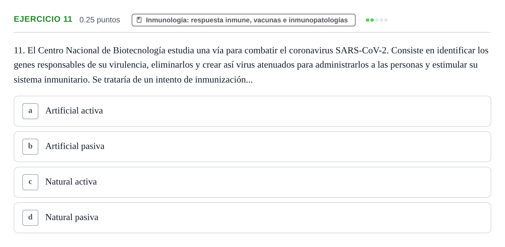 Enunciado: Problema 11 · Biología PAU Castilla-La Mancha Ordinaria 2021