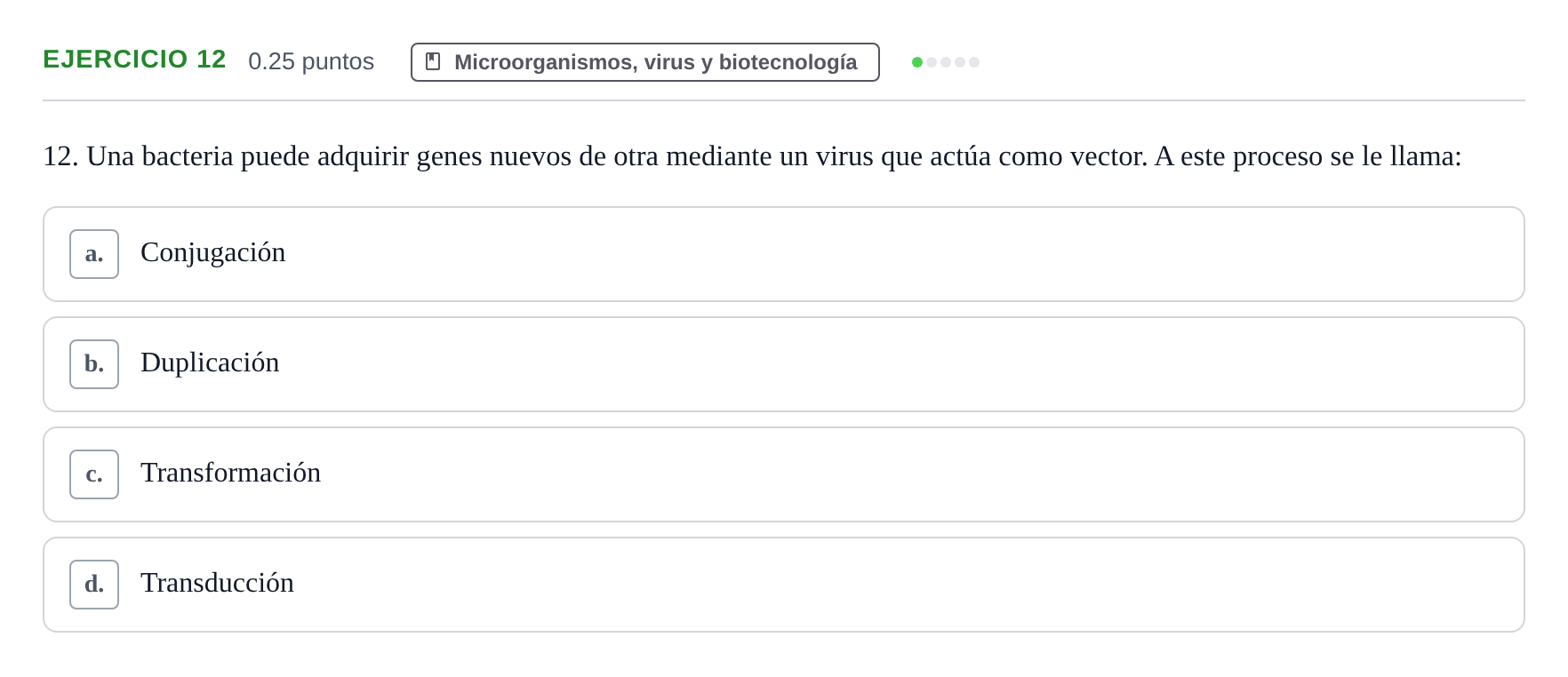 Enunciado: Problema 12 · Biología PAU Castilla-La Mancha Ordinaria 2021