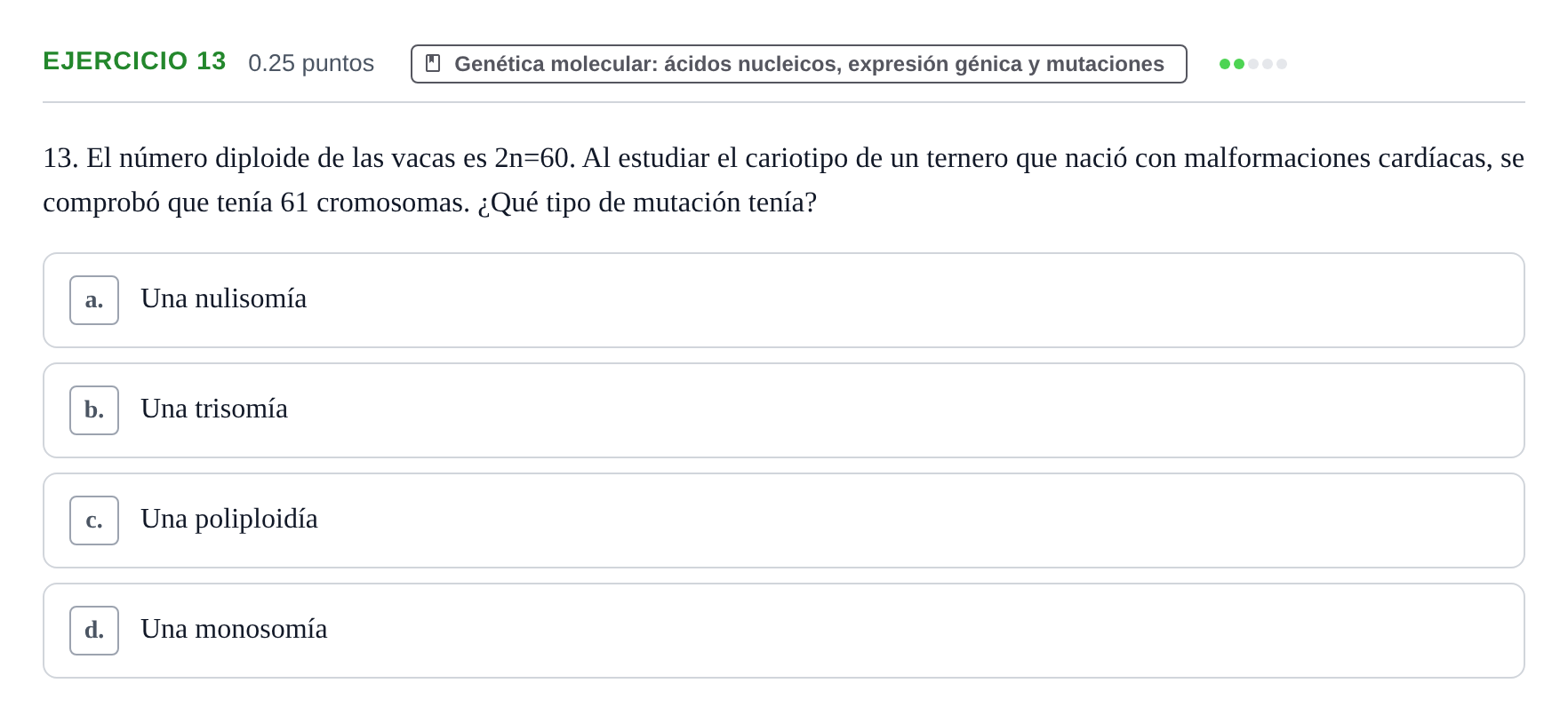 Enunciado: Problema 13 · Biología PAU Castilla-La Mancha Ordinaria 2021